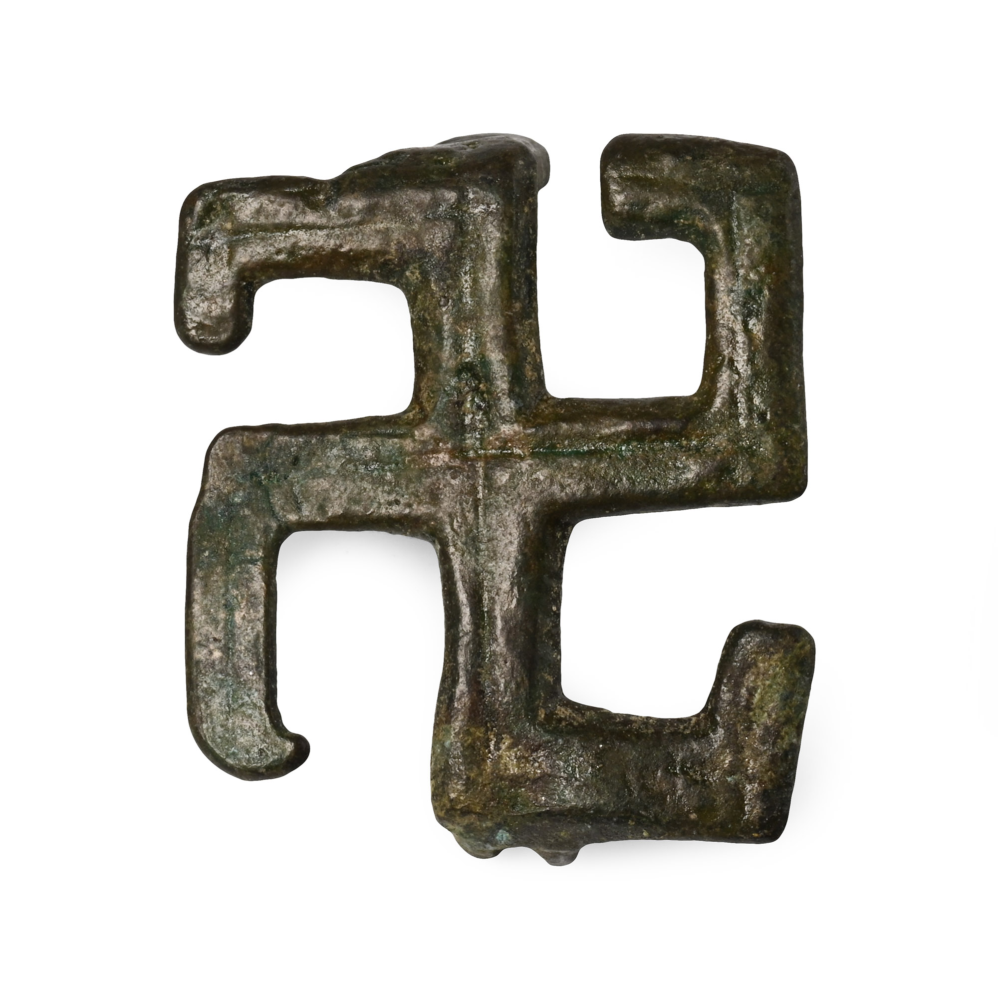 Roman Bronze Fylfot Brooch