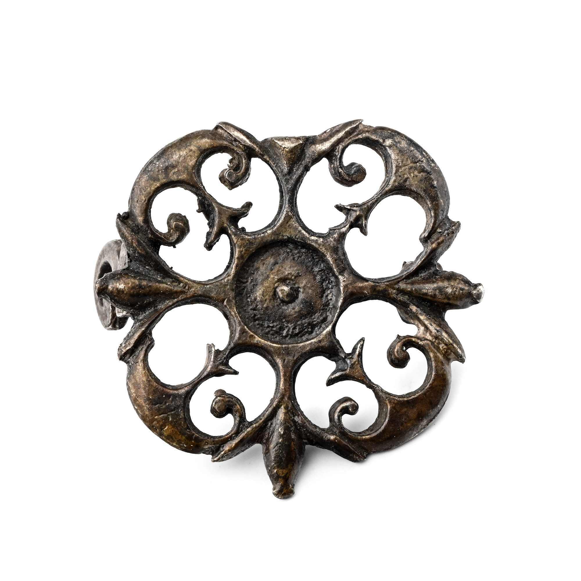 Roman Silver Openwork Plate Brooch