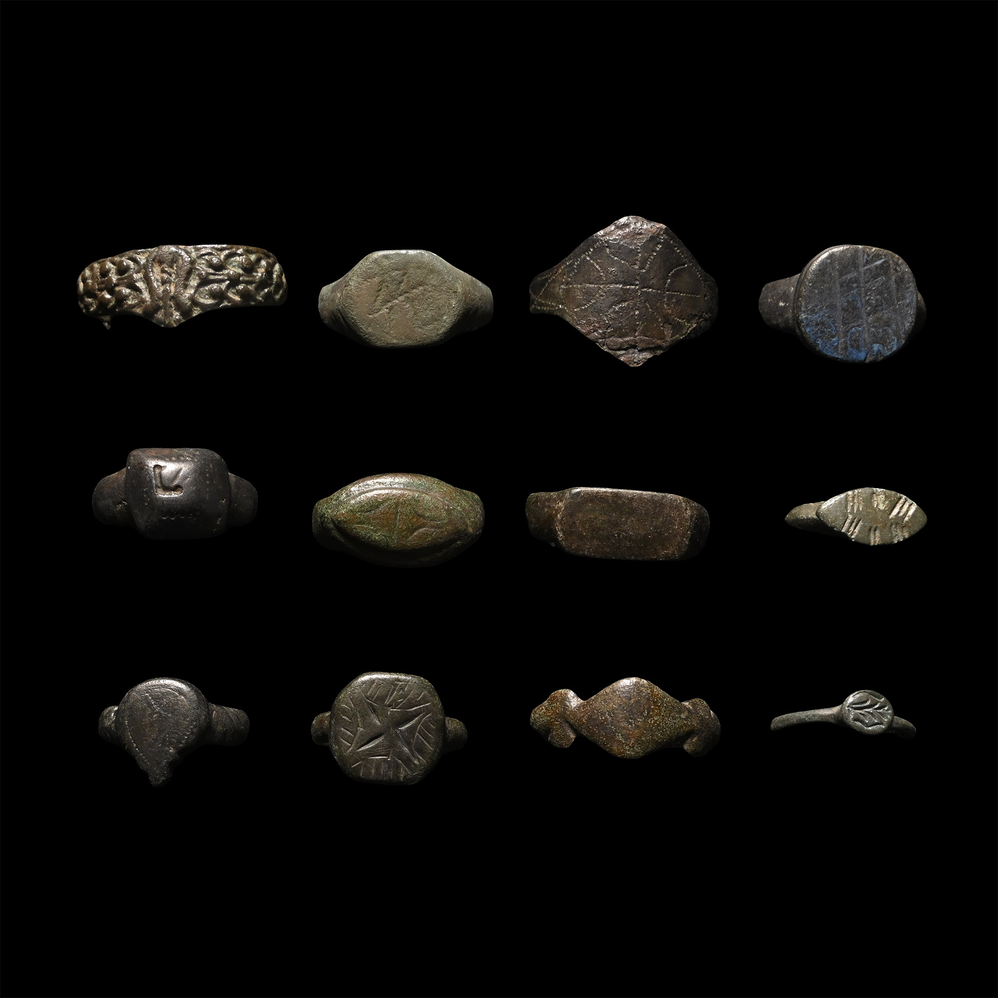 Roman to Post Medieval Bronze Ring Collection
