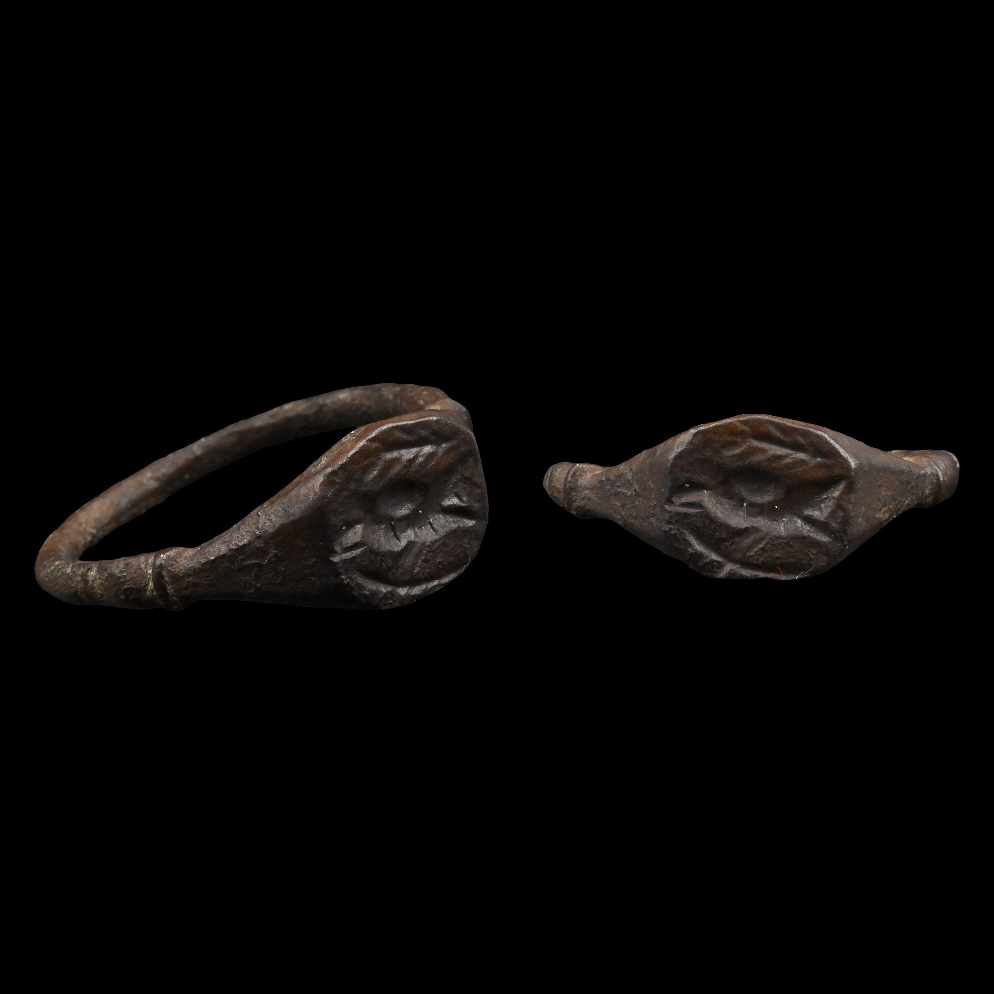 Byzantine Bronze Ring with Dove