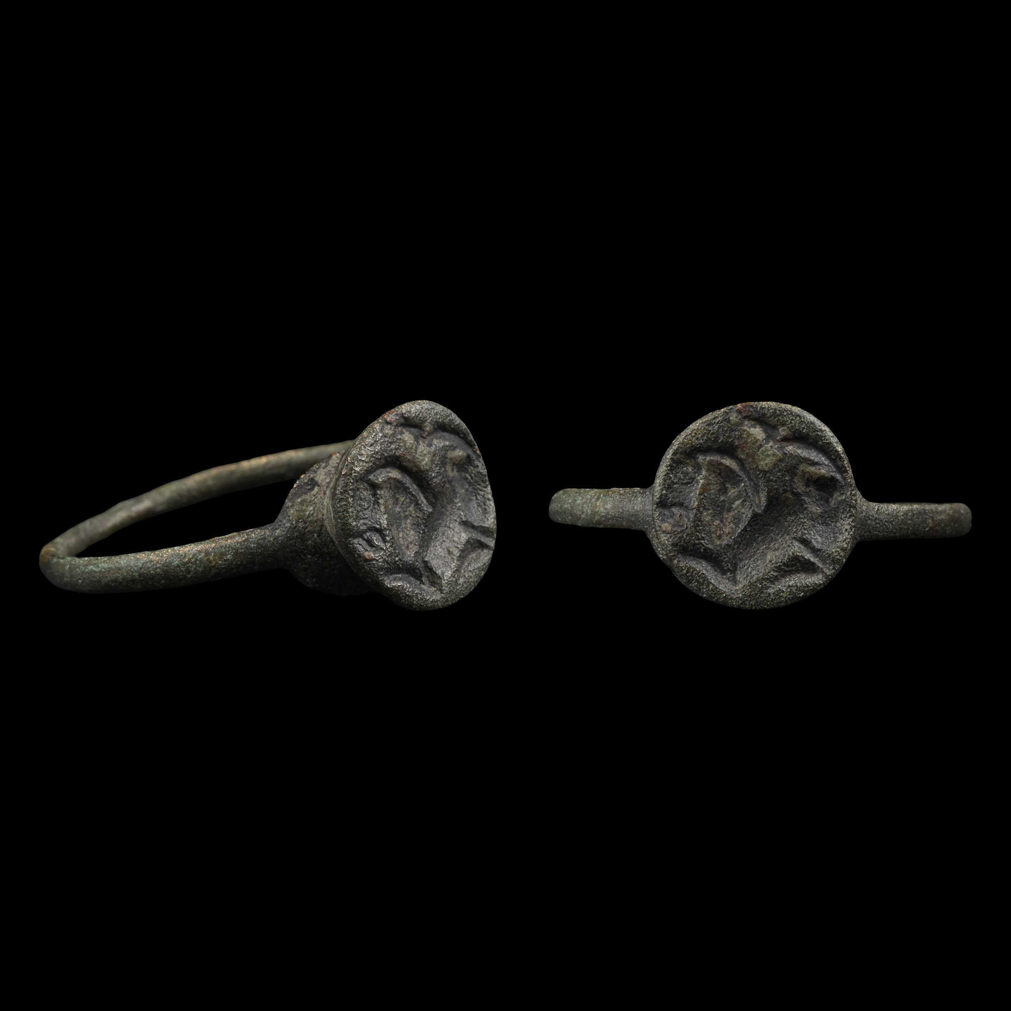 Roman Bronze Ring with Animal