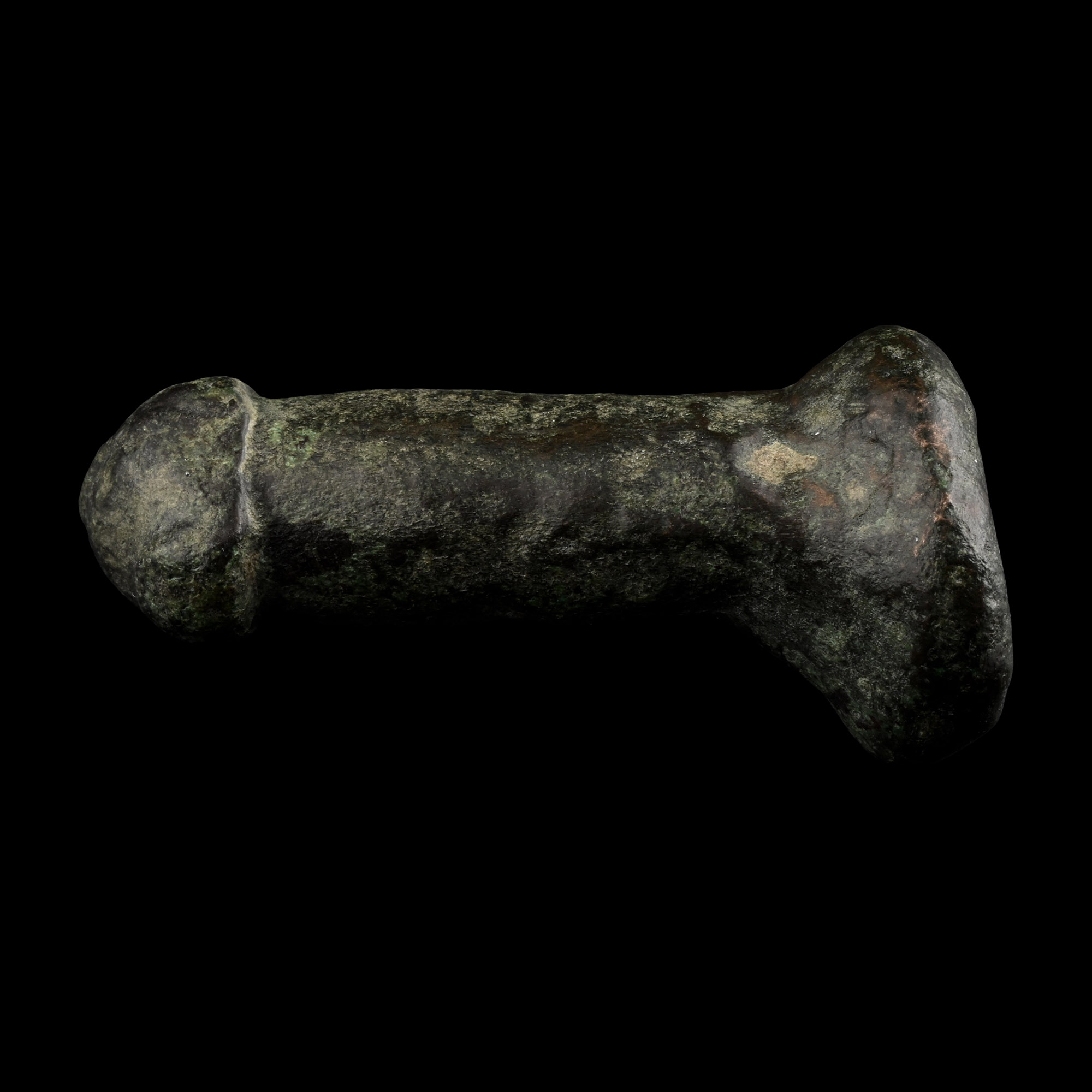 Roman Bronze Mount with Phallus
