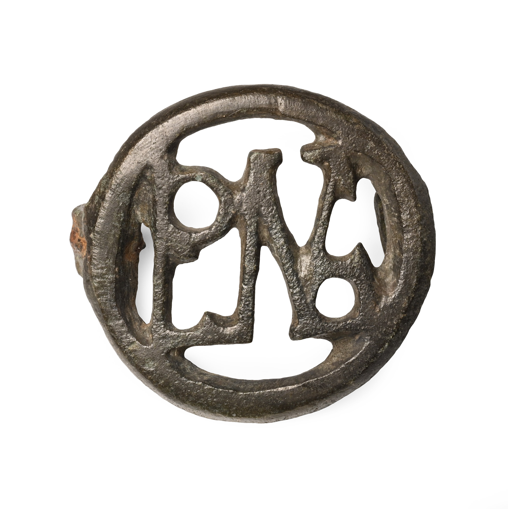 Roman Bronze ROMA Brooch