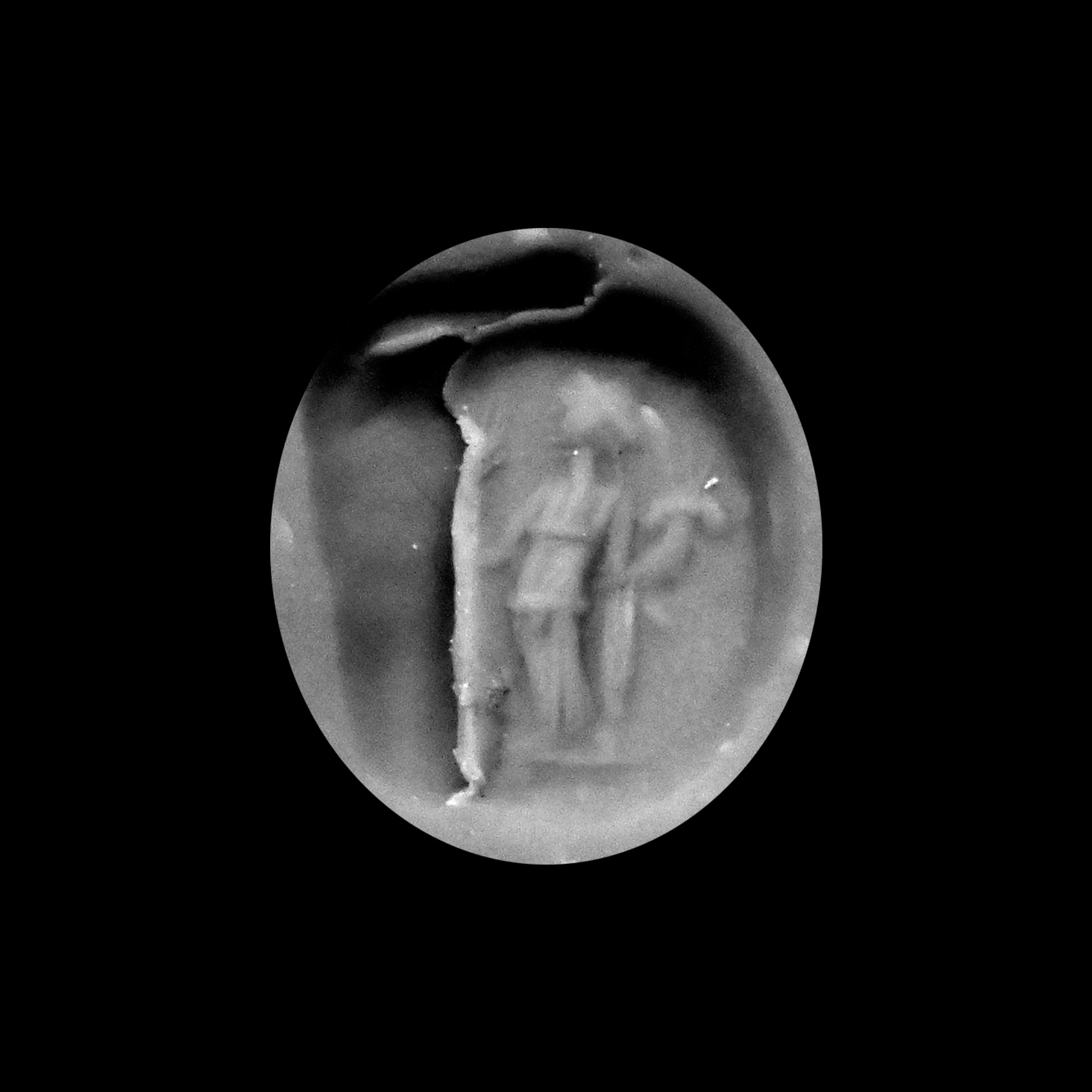 Roman Gold Ring with Fortuna Gemstone