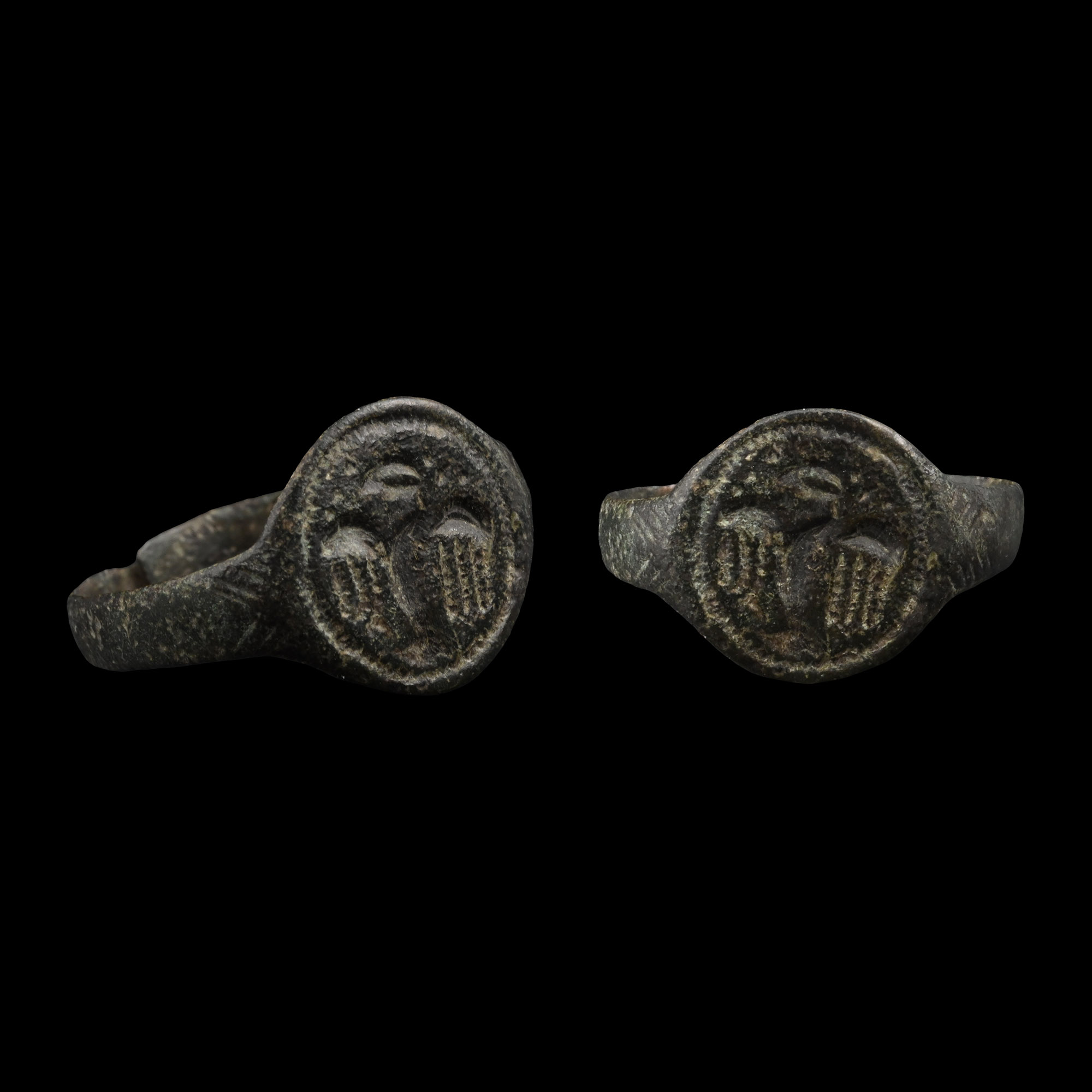 Byzantine Bronze Ring with Spread Eagle
