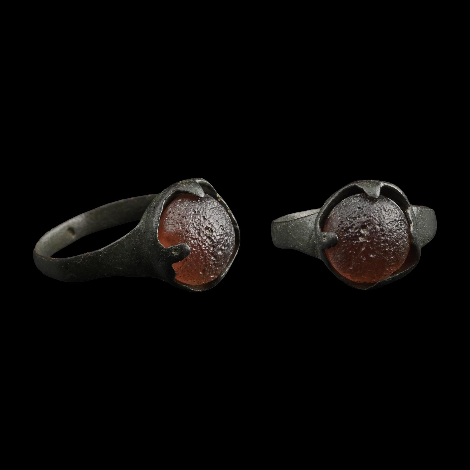 Viking Age Bronze Ring with Cabochon