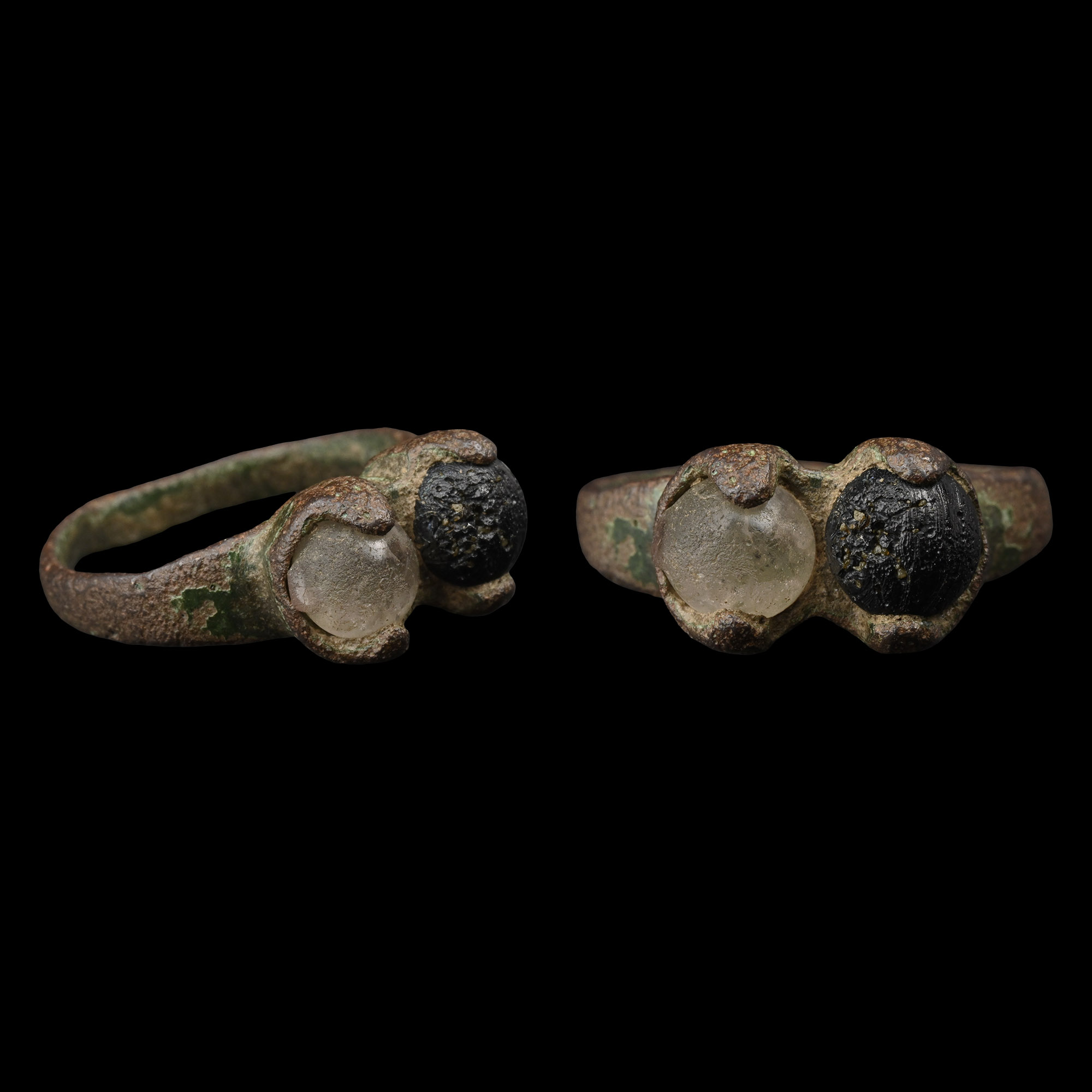 Viking Age Bronze Ring with Cabochons