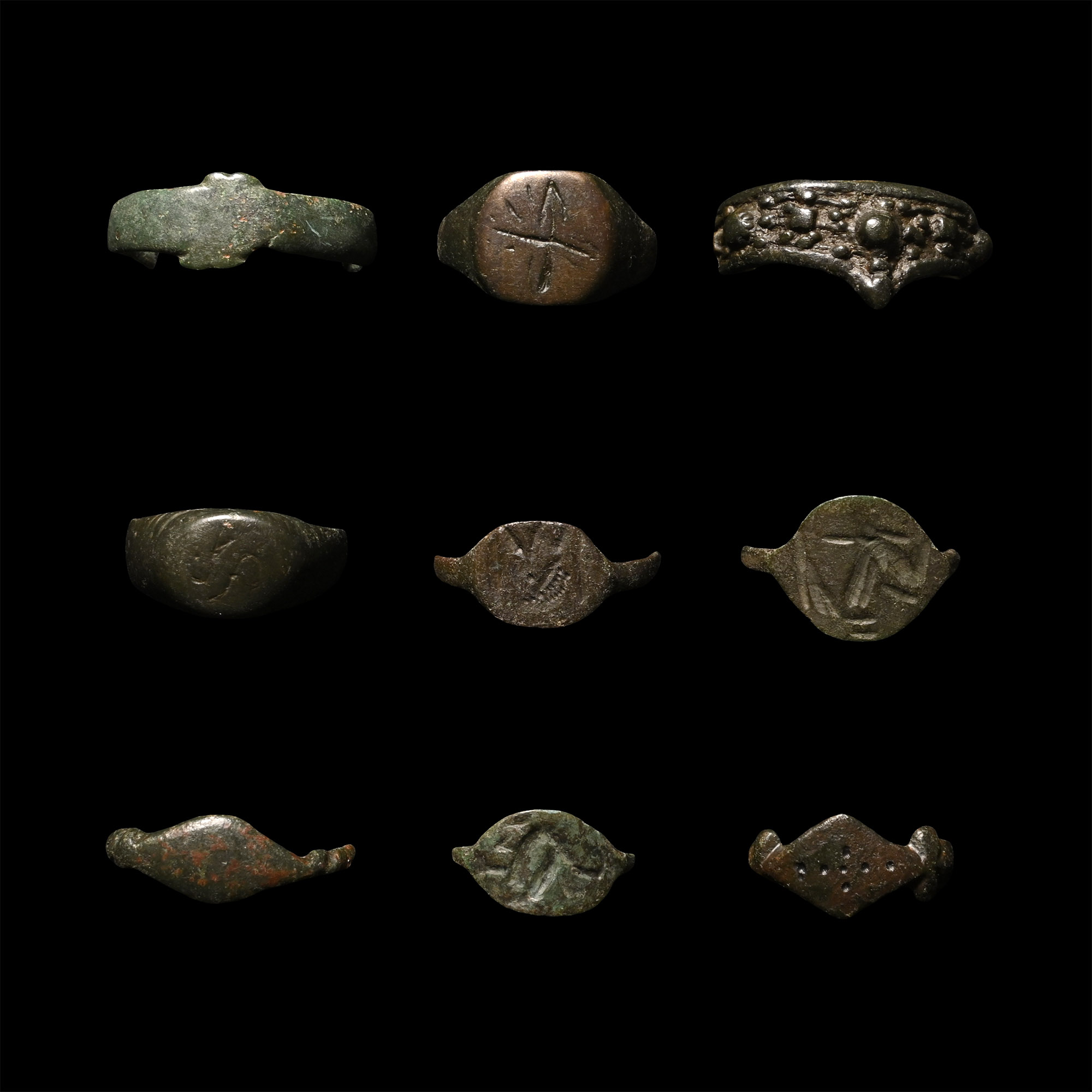 Roman to Medieval Bronze Ring Collection