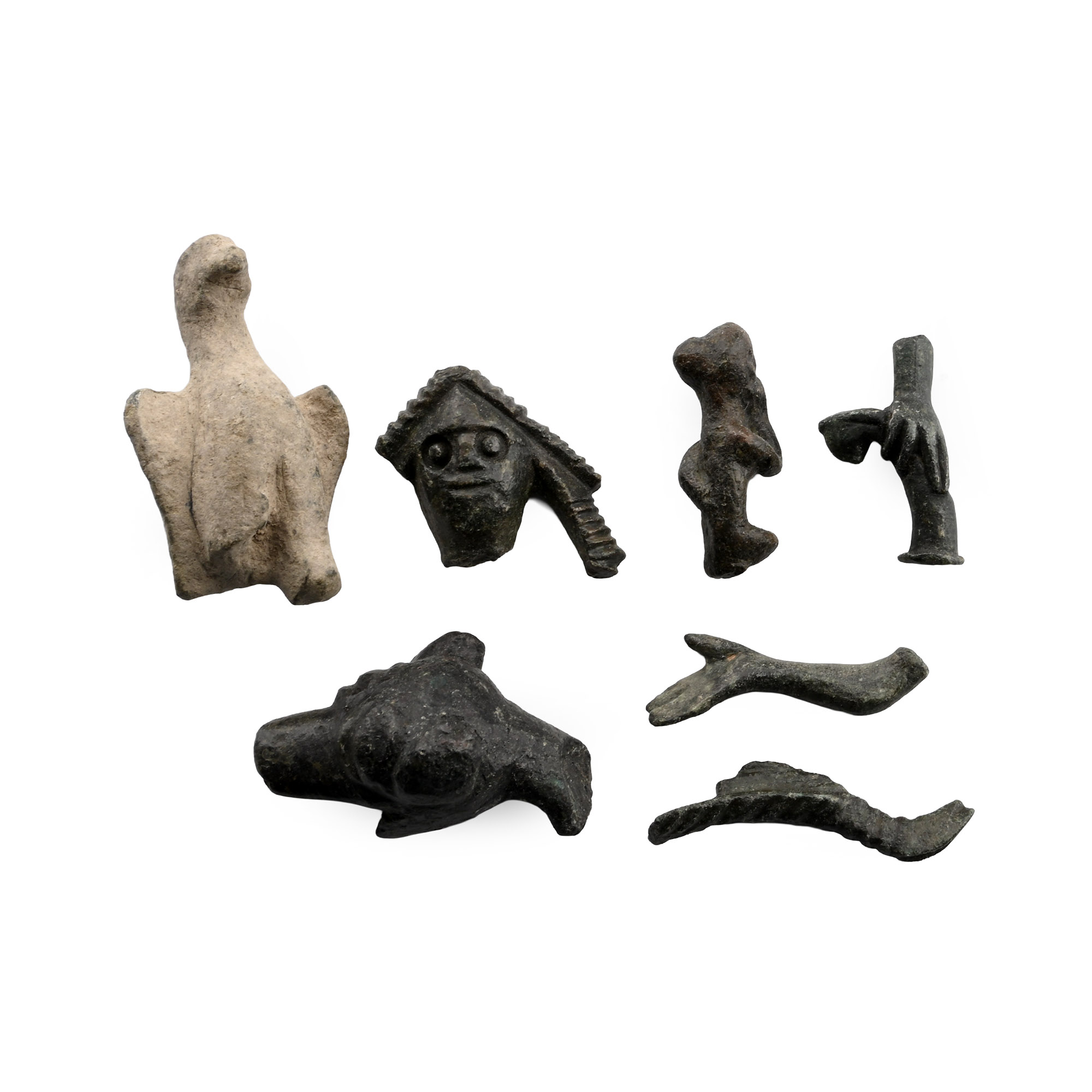 Roman to Medieval Bronze Statuette Fragment Collection