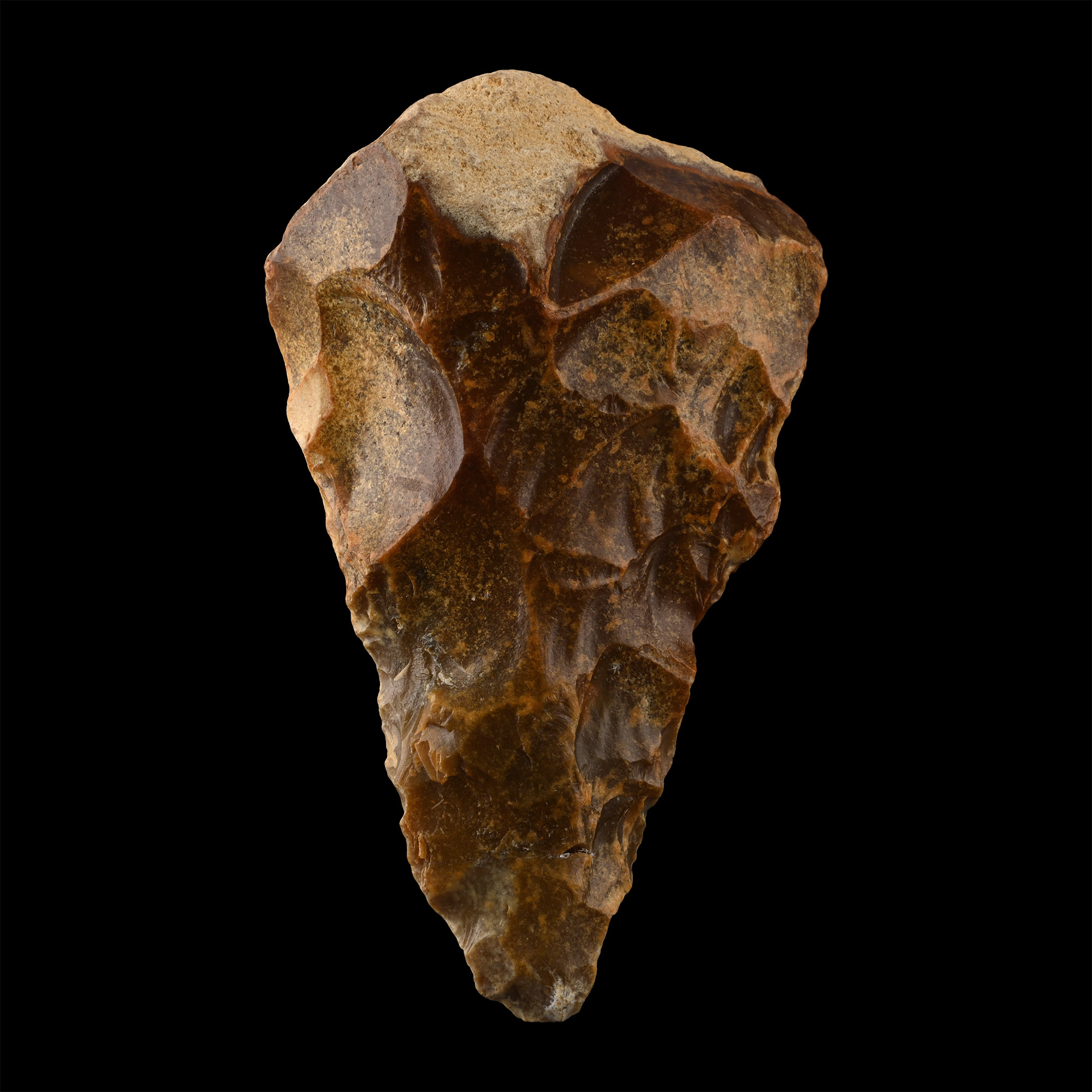 Stone Age Acheulean Ficron Flint Handaxe