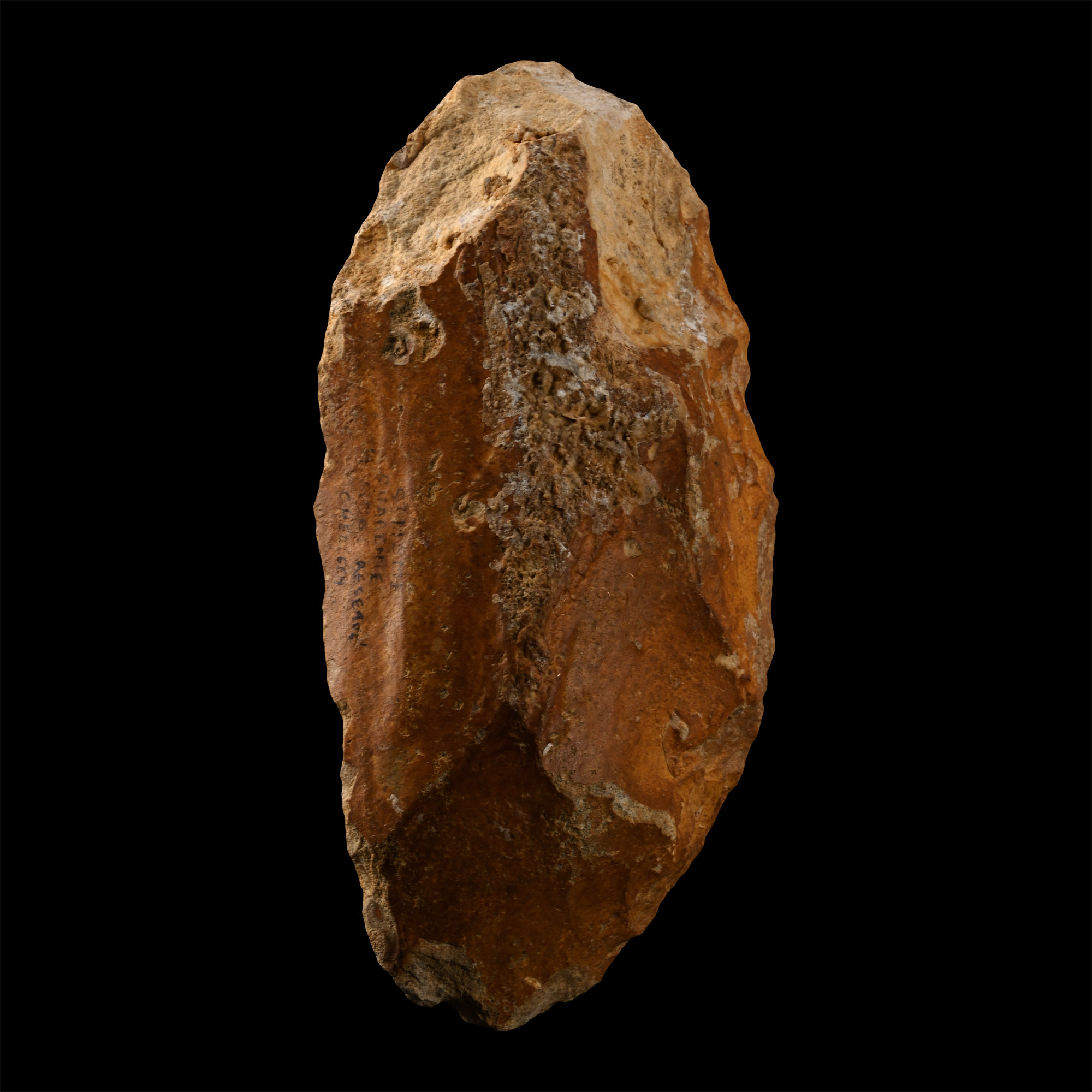 Huge Stone Age Acheulean Ovate Flint Handaxe