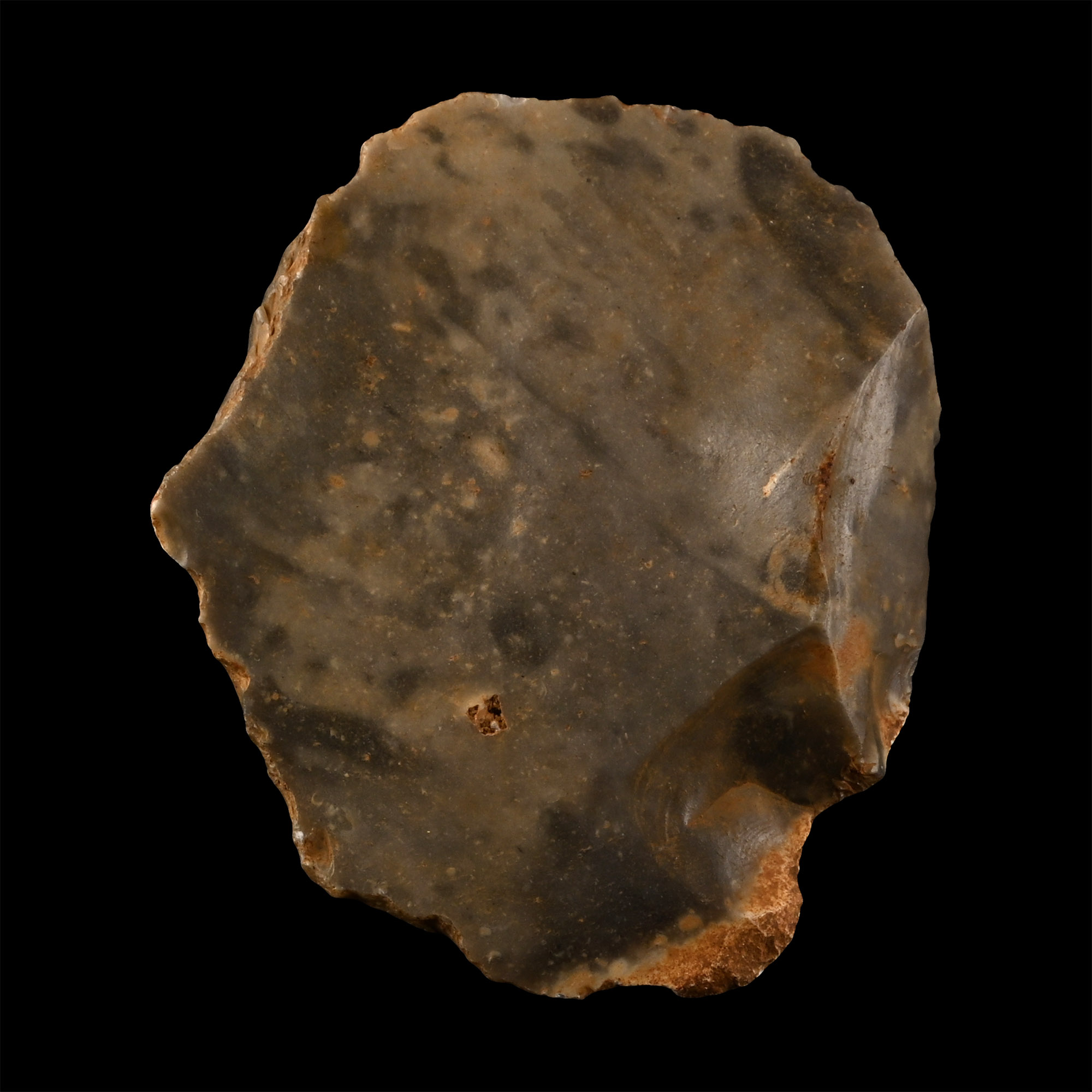 British Stone Age Crescent Flint Scraper from Fullbrook Farm