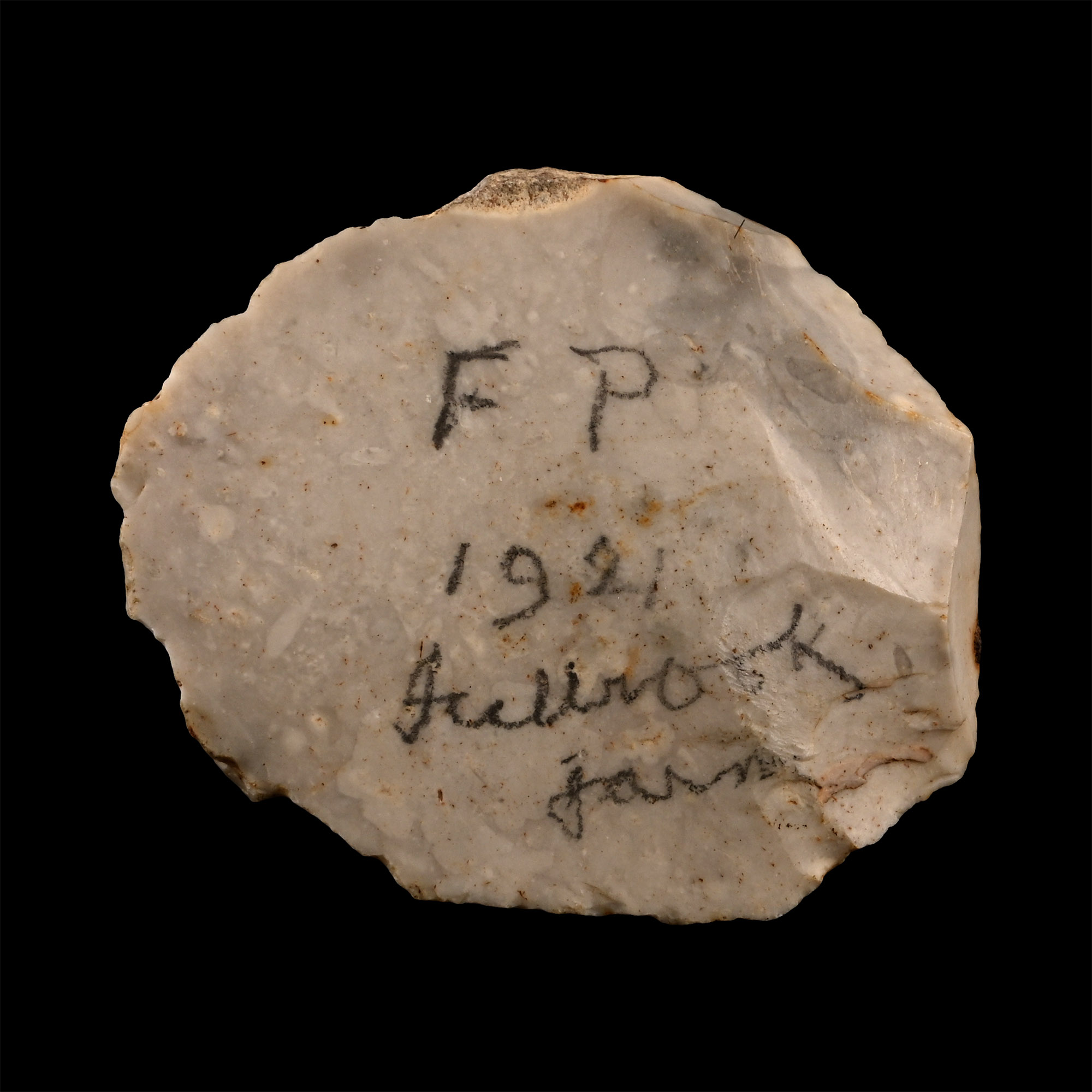 British Stone Age Turtle Back Flint Scraper from Fullbrook Farm