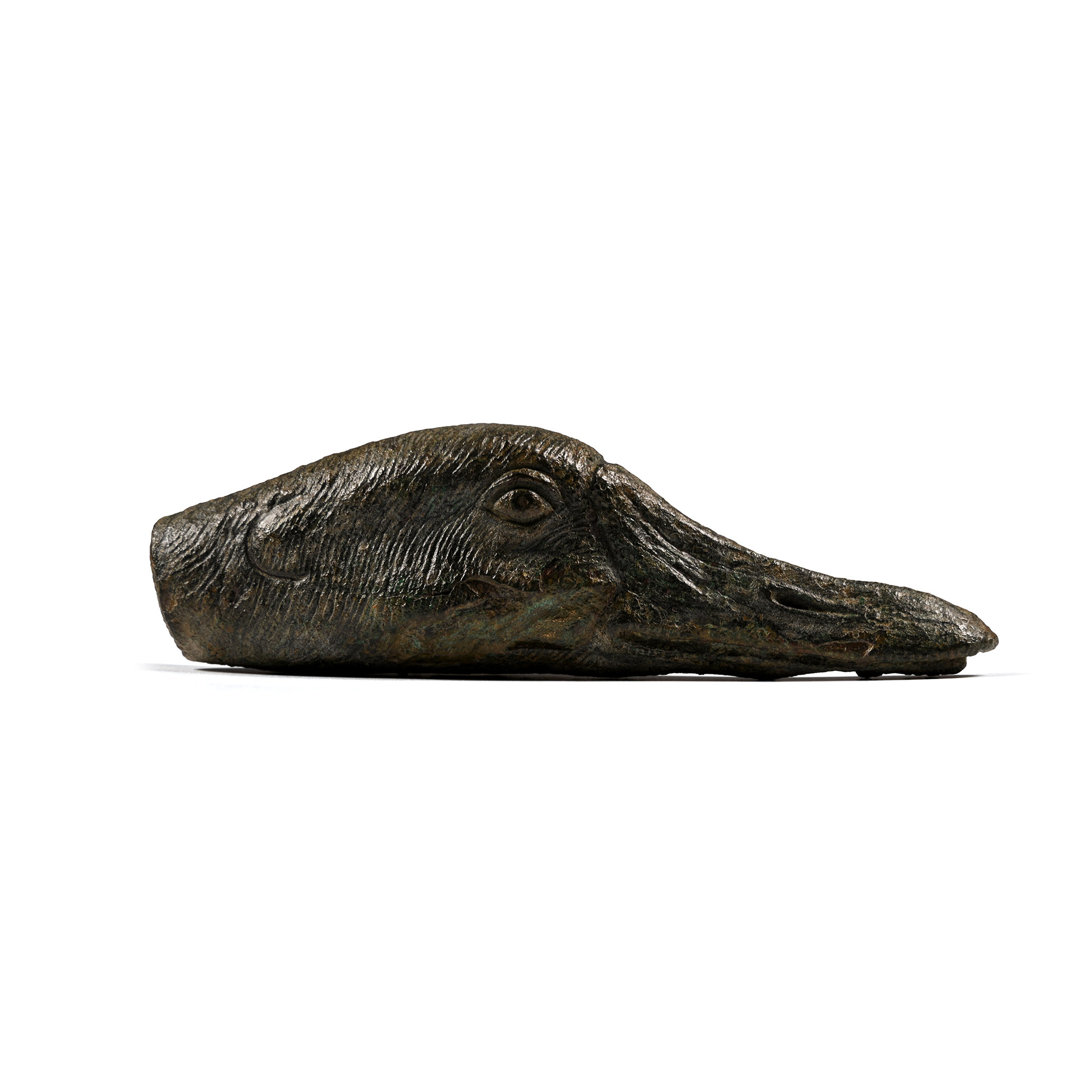 Greek Bronze Duck's Head