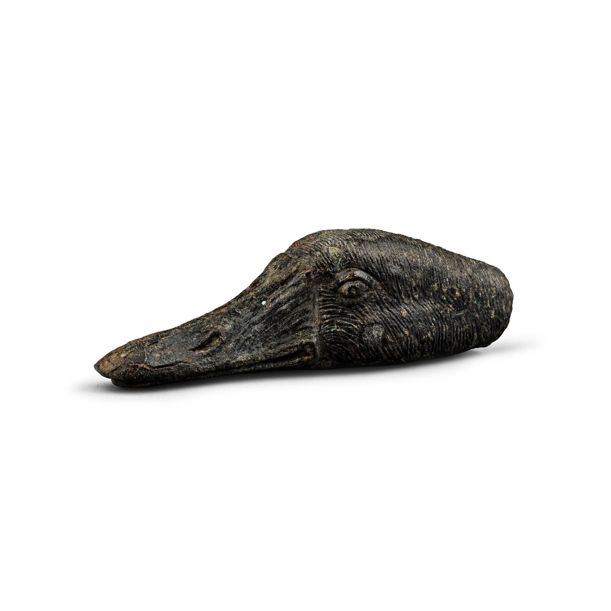 Greek Bronze Duck's Head