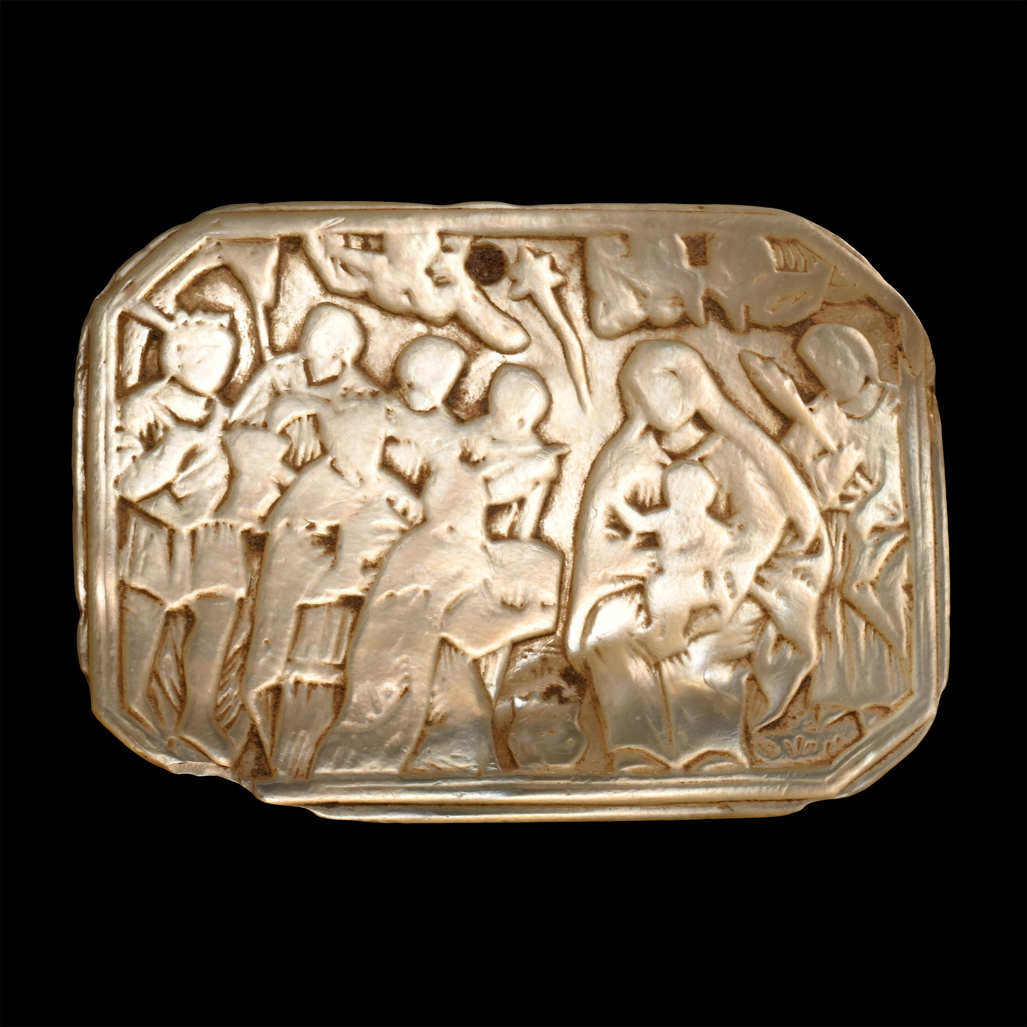 Post Byzantine Adoration of the Magi Shell Plaque