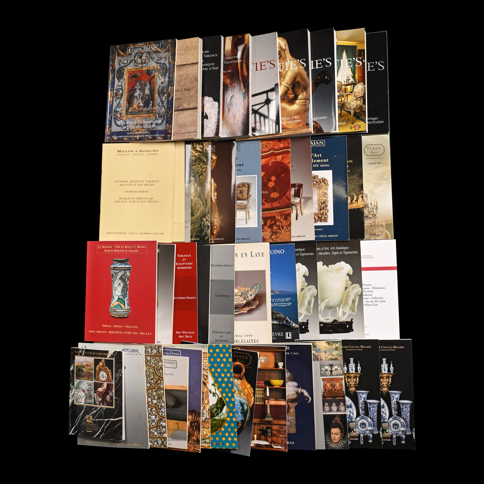 Christie's, Tajan and Other American, English and European Antique and Interiors Art Auction Catalogues - 43 Titles