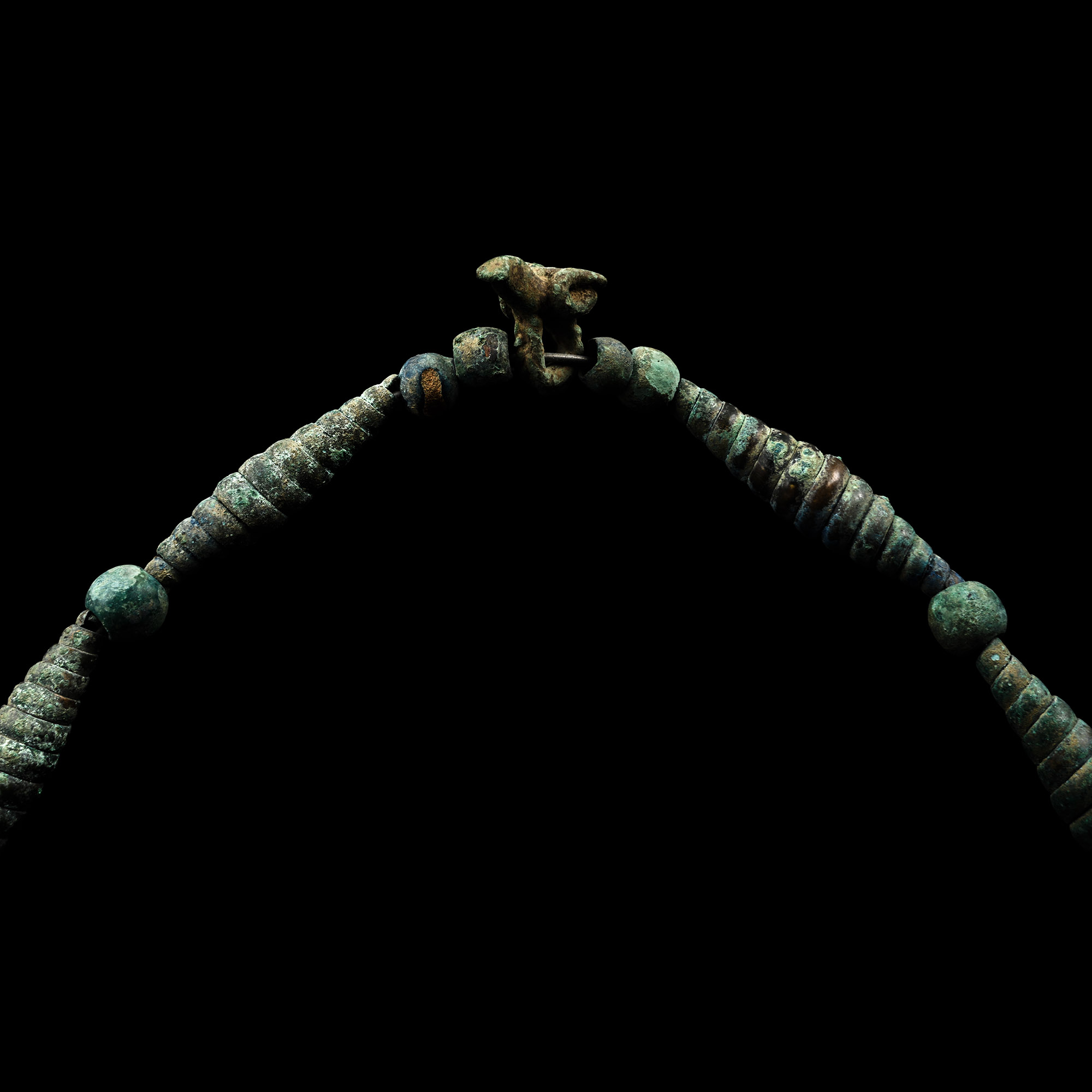 Bronze Age Coiled Bead Necklace with Pendants