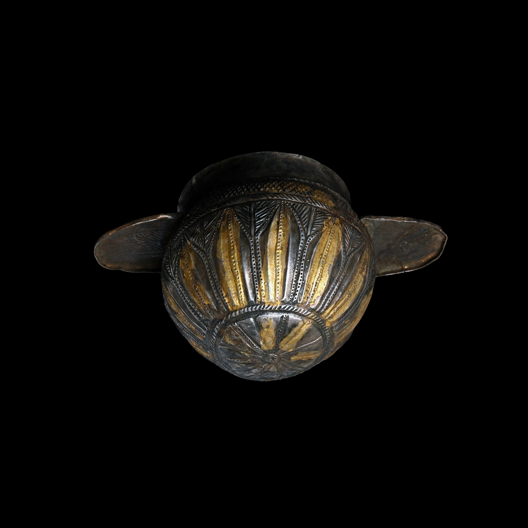 Greek Silver-Gilt Wine Cup with Handles