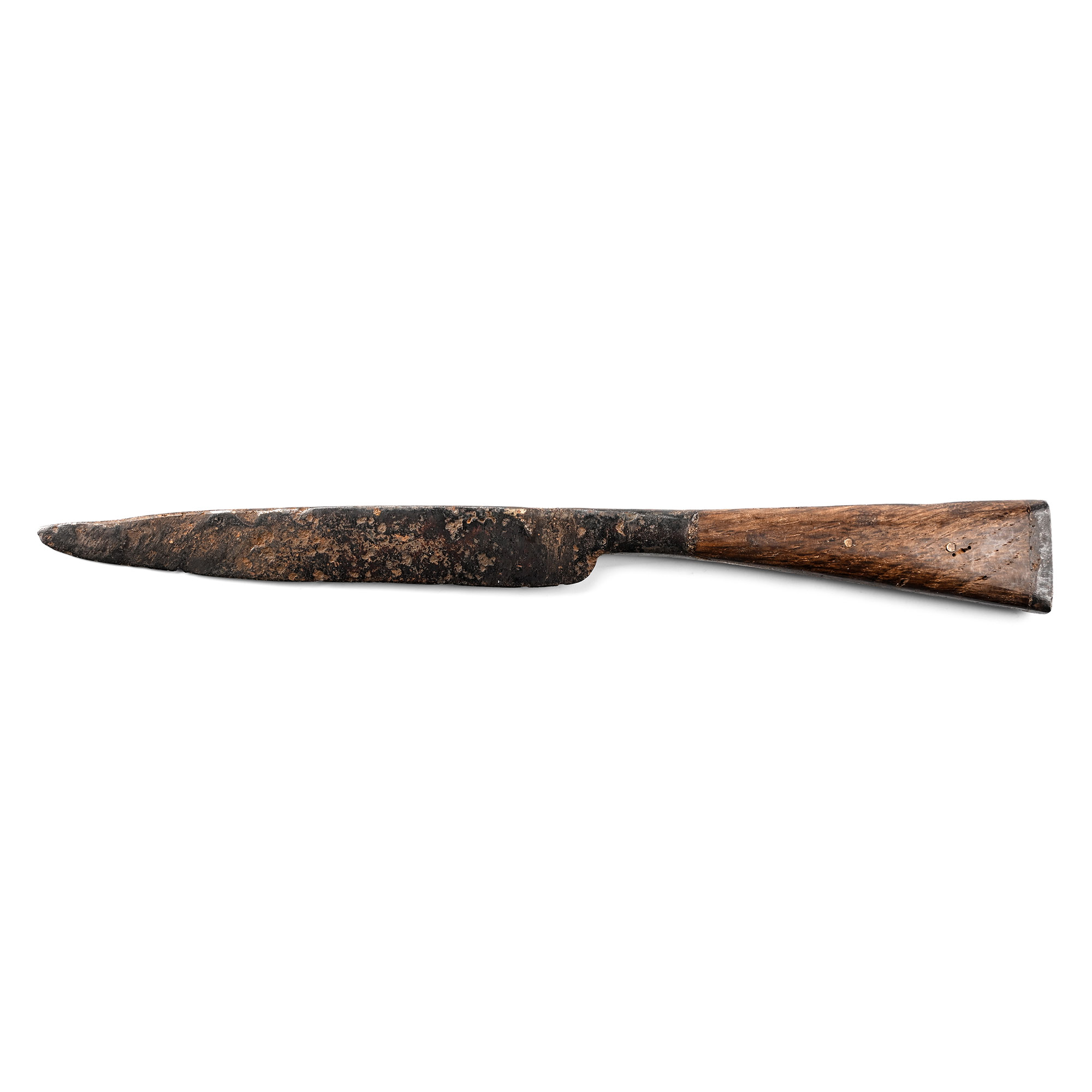 Medieval Iron Knife with Wooden Handle
