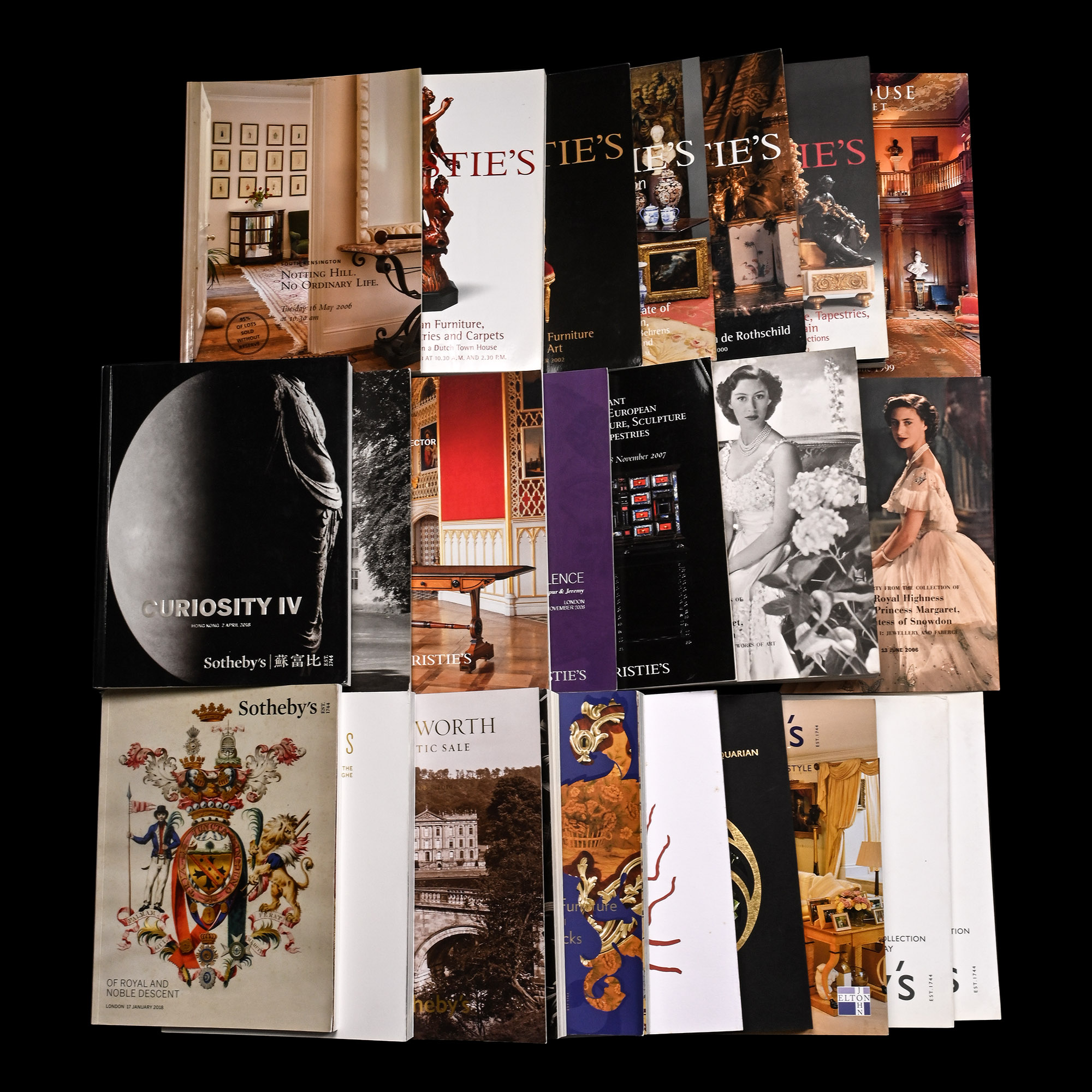 Christie's and Sotheby's American, English and European Antique and Interiors Art Auction Catalogues - 23 Titles