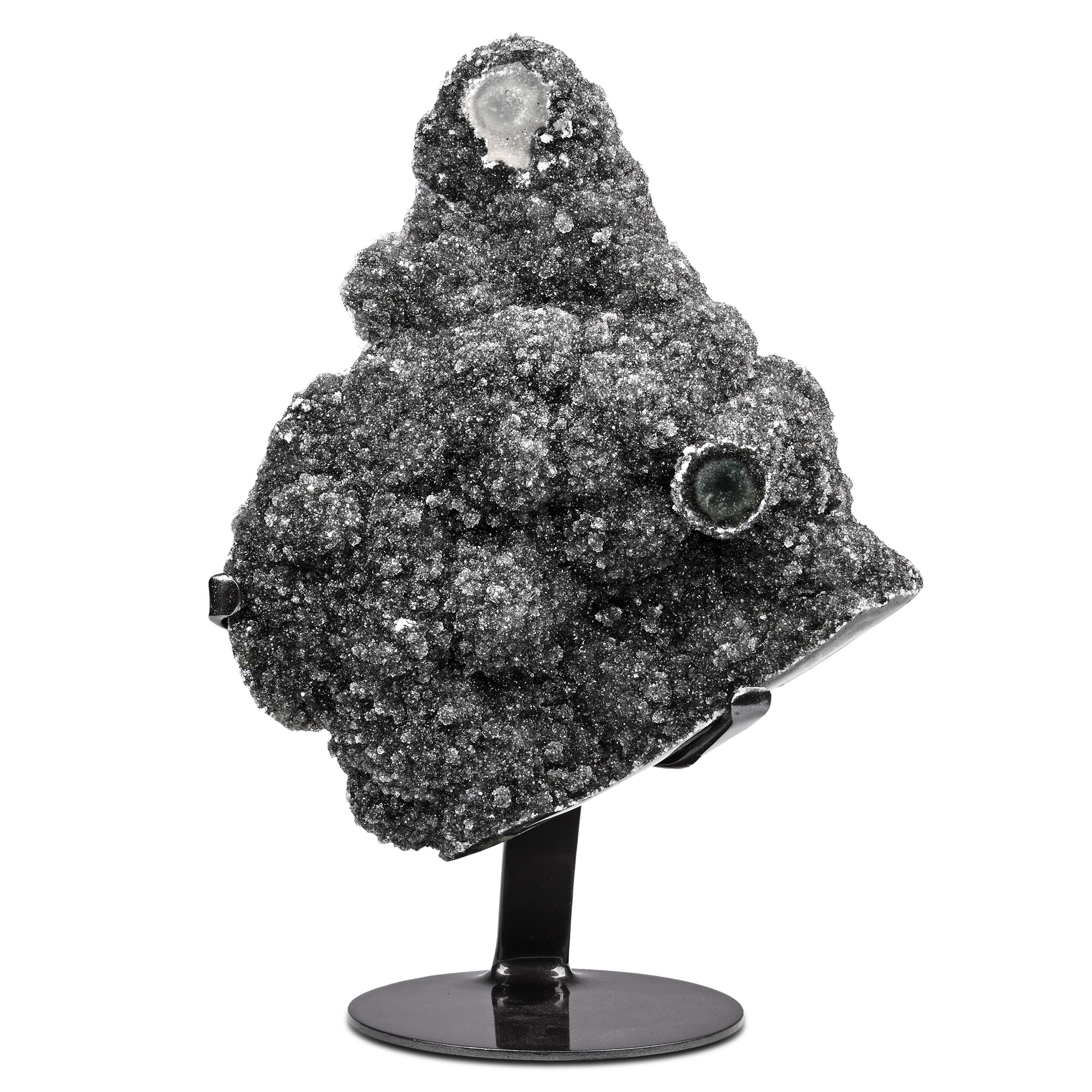 Druzy Quartz Crystal Geode Display