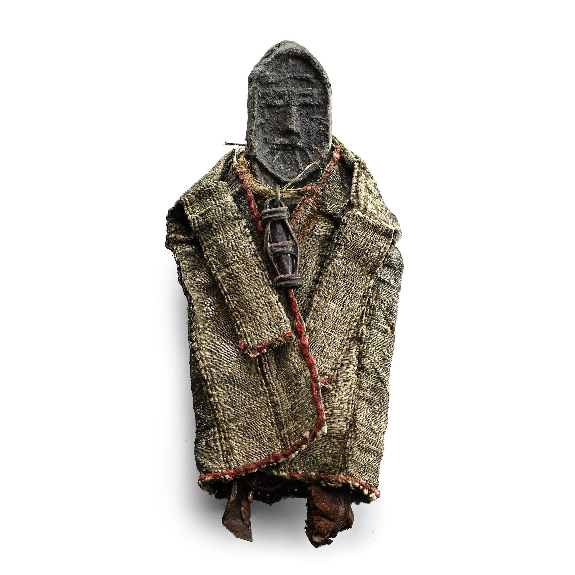 Bronze Anthropomorphic Clothed Ancestral Effigy