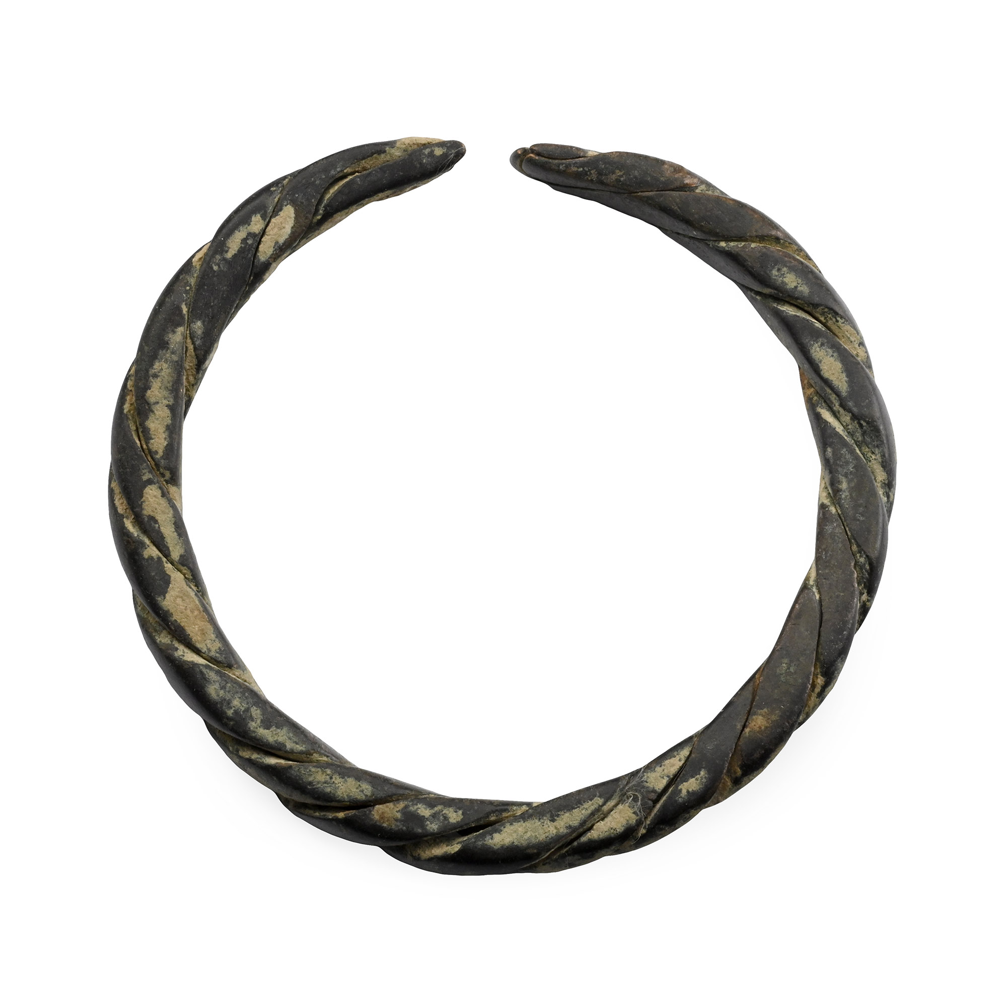 Viking Age Bronze Twisted Bar Bracelet