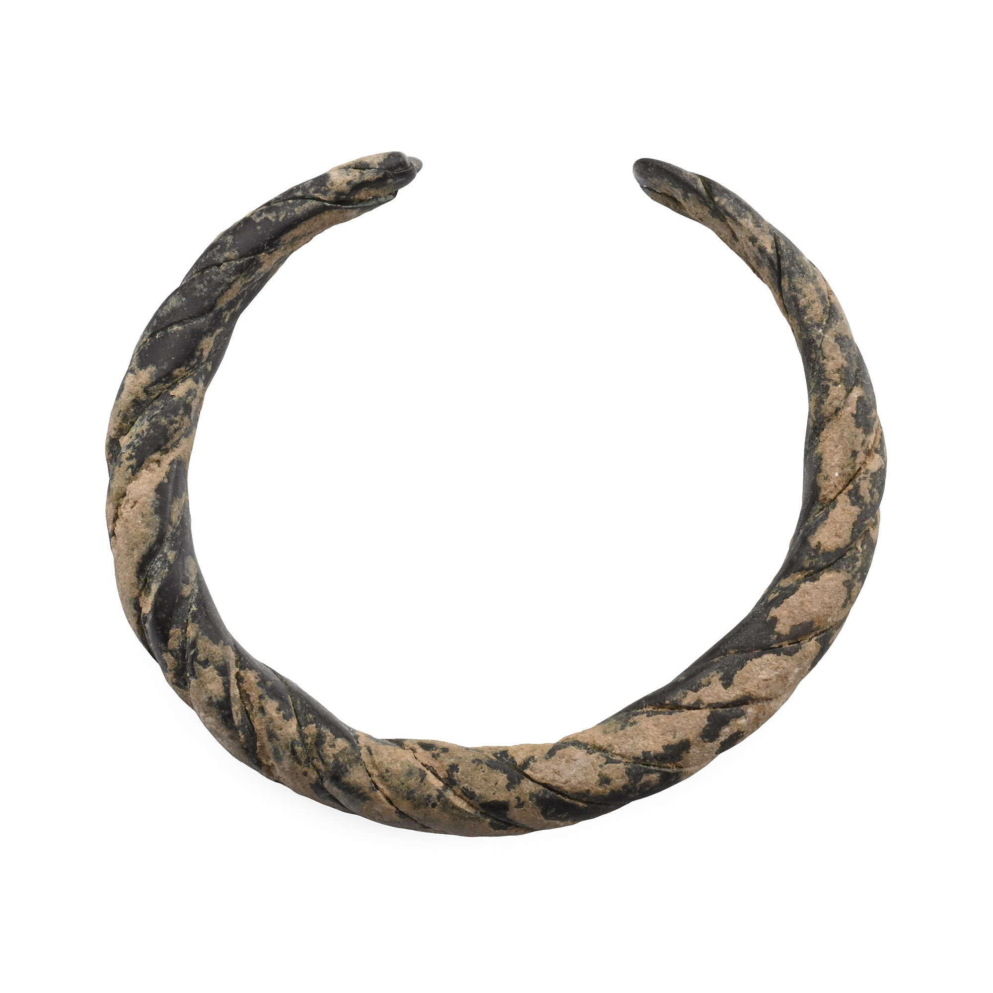 Viking Age Bronze Twisted Bar Bracelet