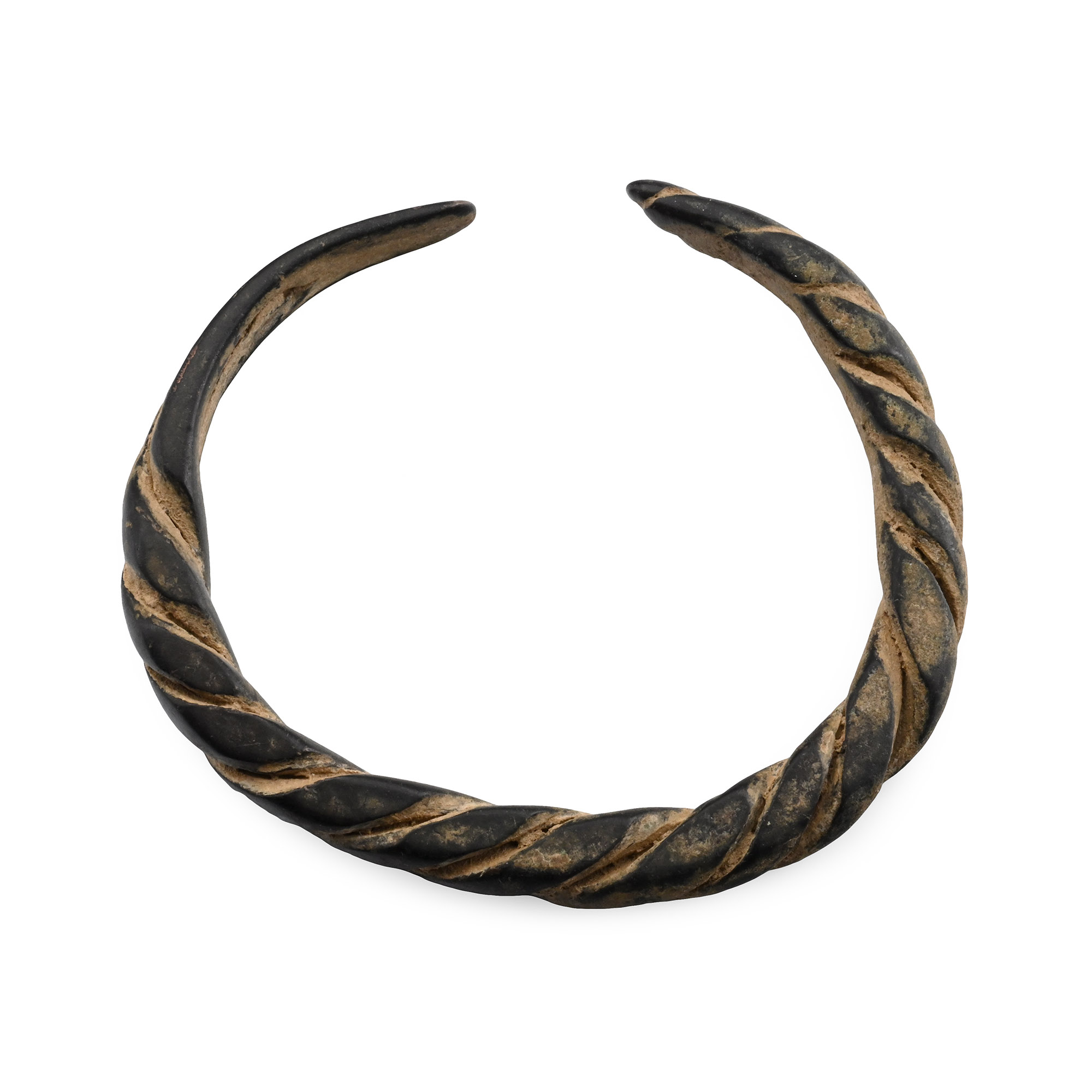 Viking Age Bronze Twisted Bar Bracelet