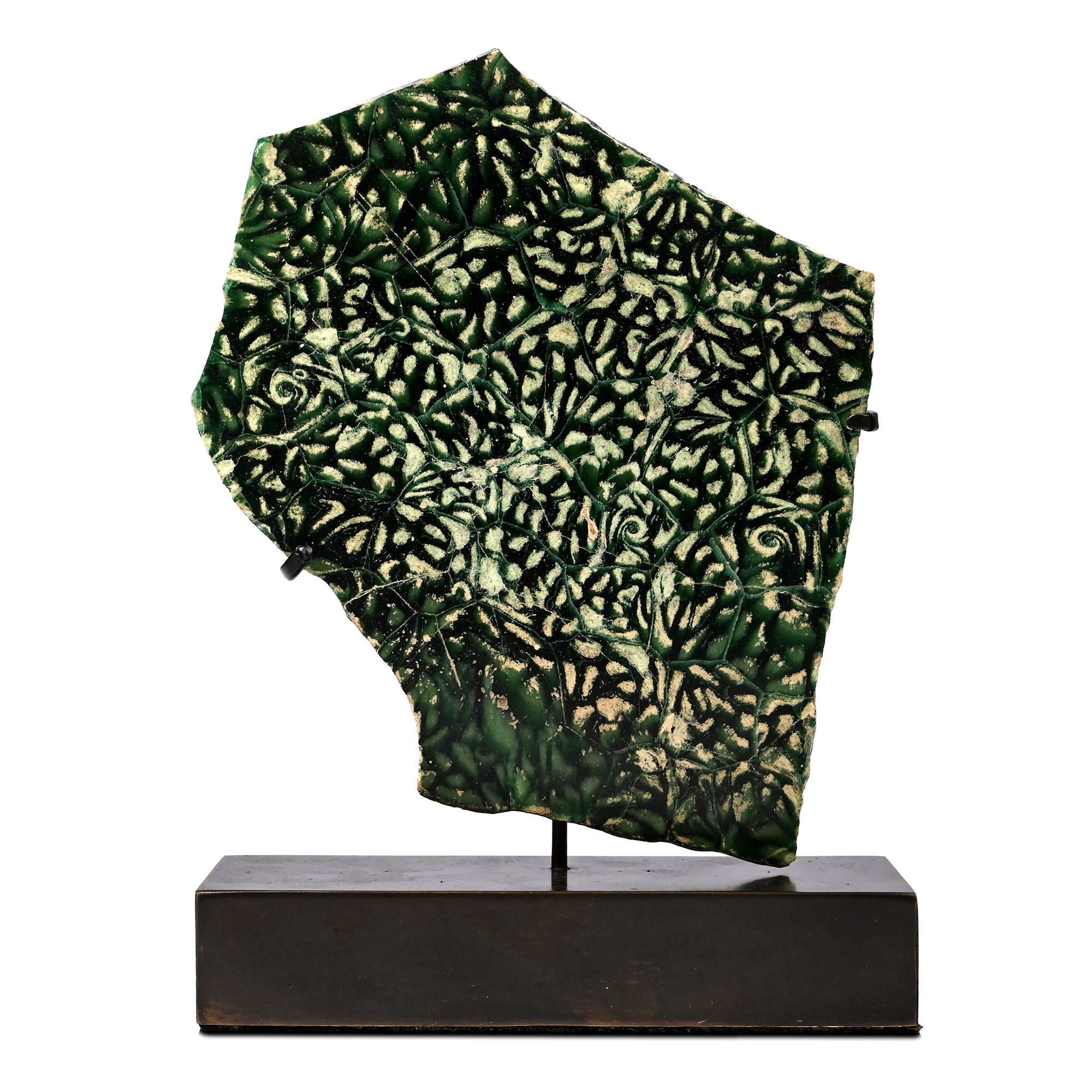 Large Roman Green Mosaic Glass Fragment