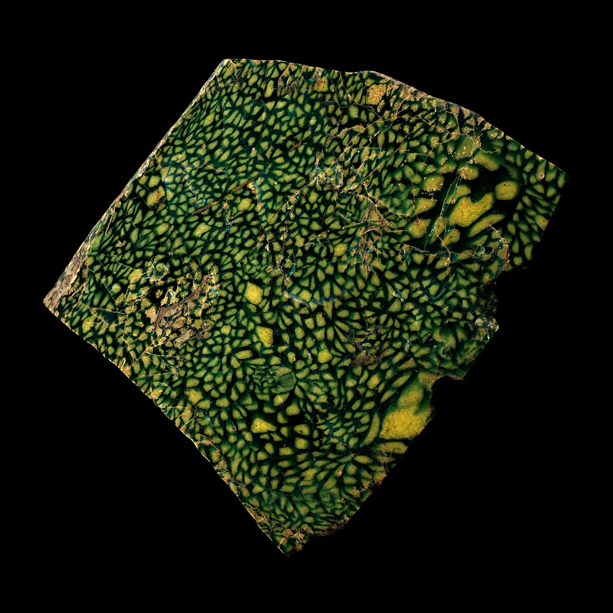 Large Roman Green Mosaic Glass Fragment