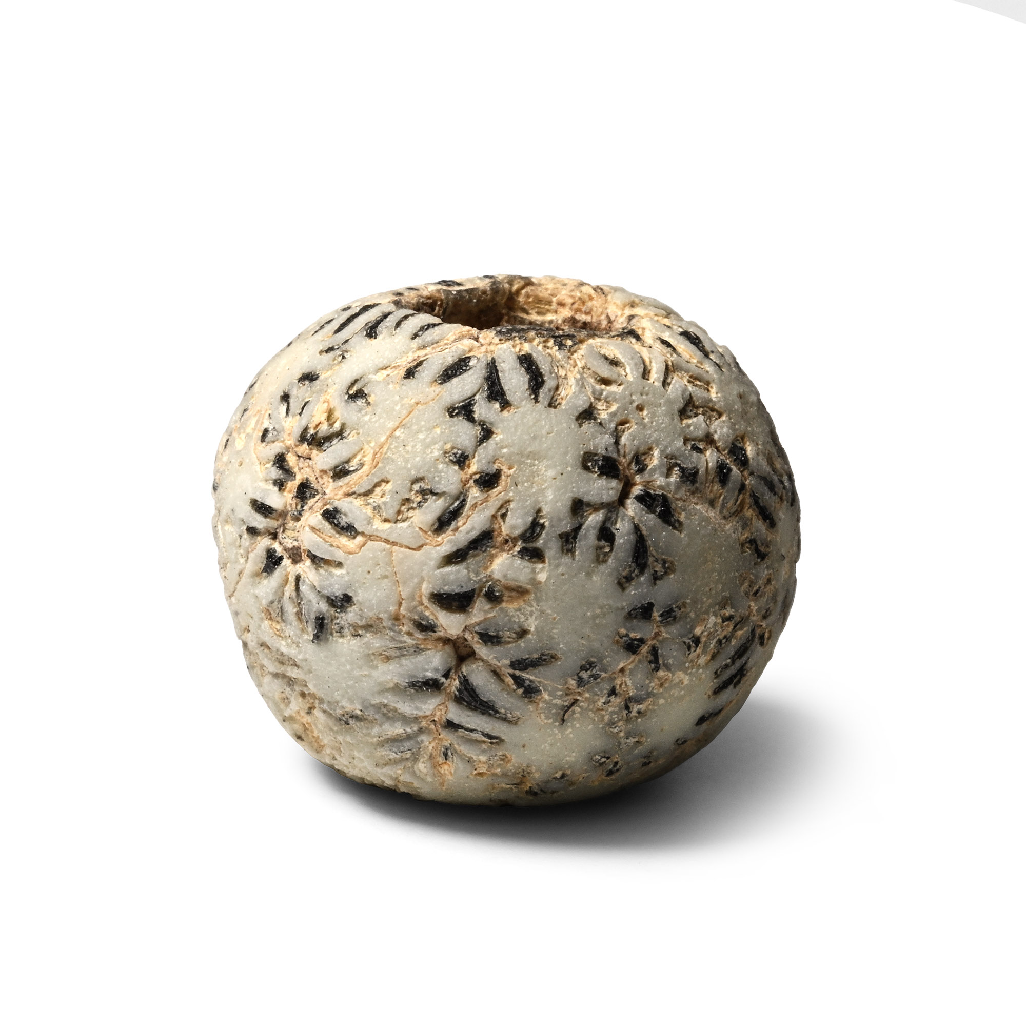 Roman Glass Bead with Millefiore Stars