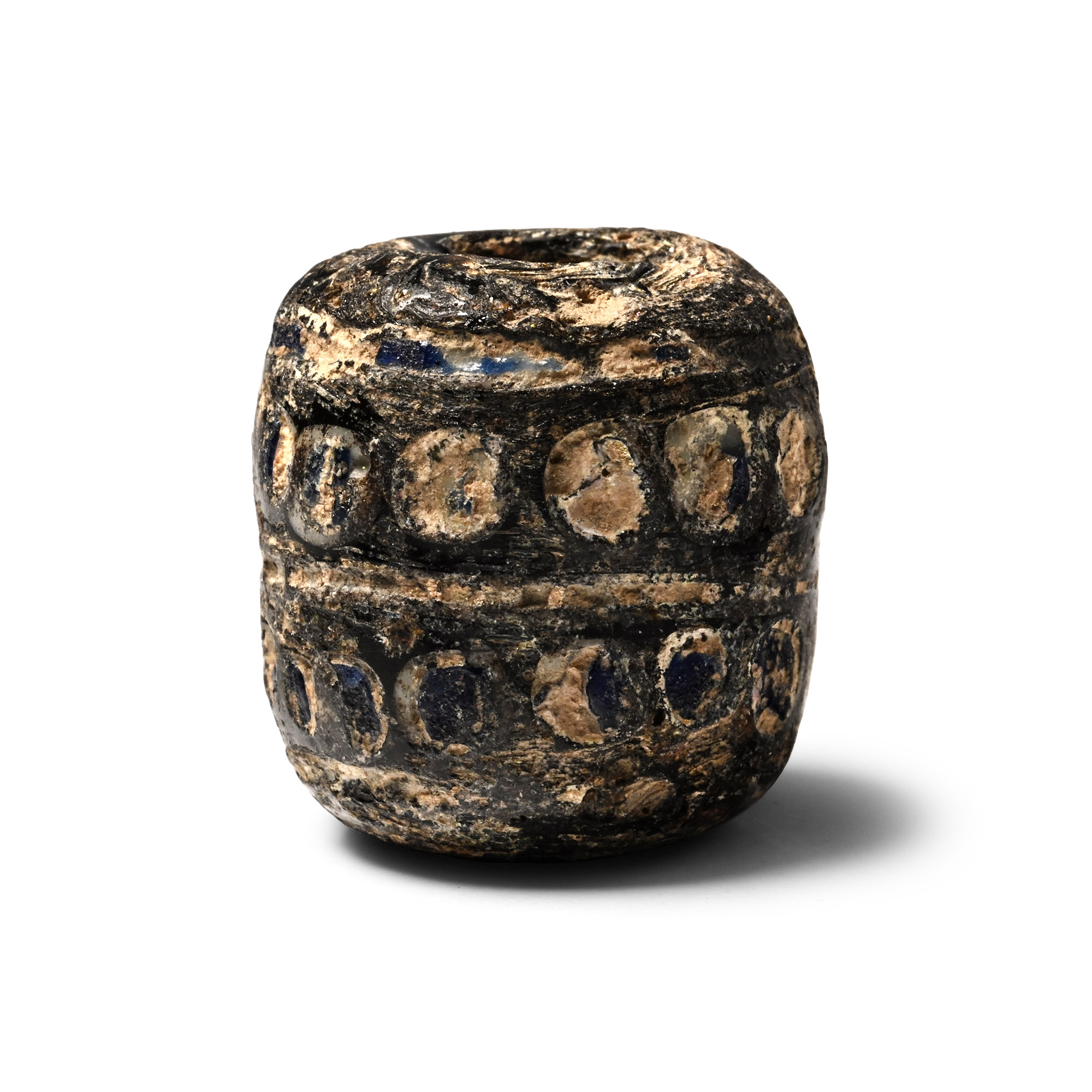 Roman Mosaic Glass Dots Bead
