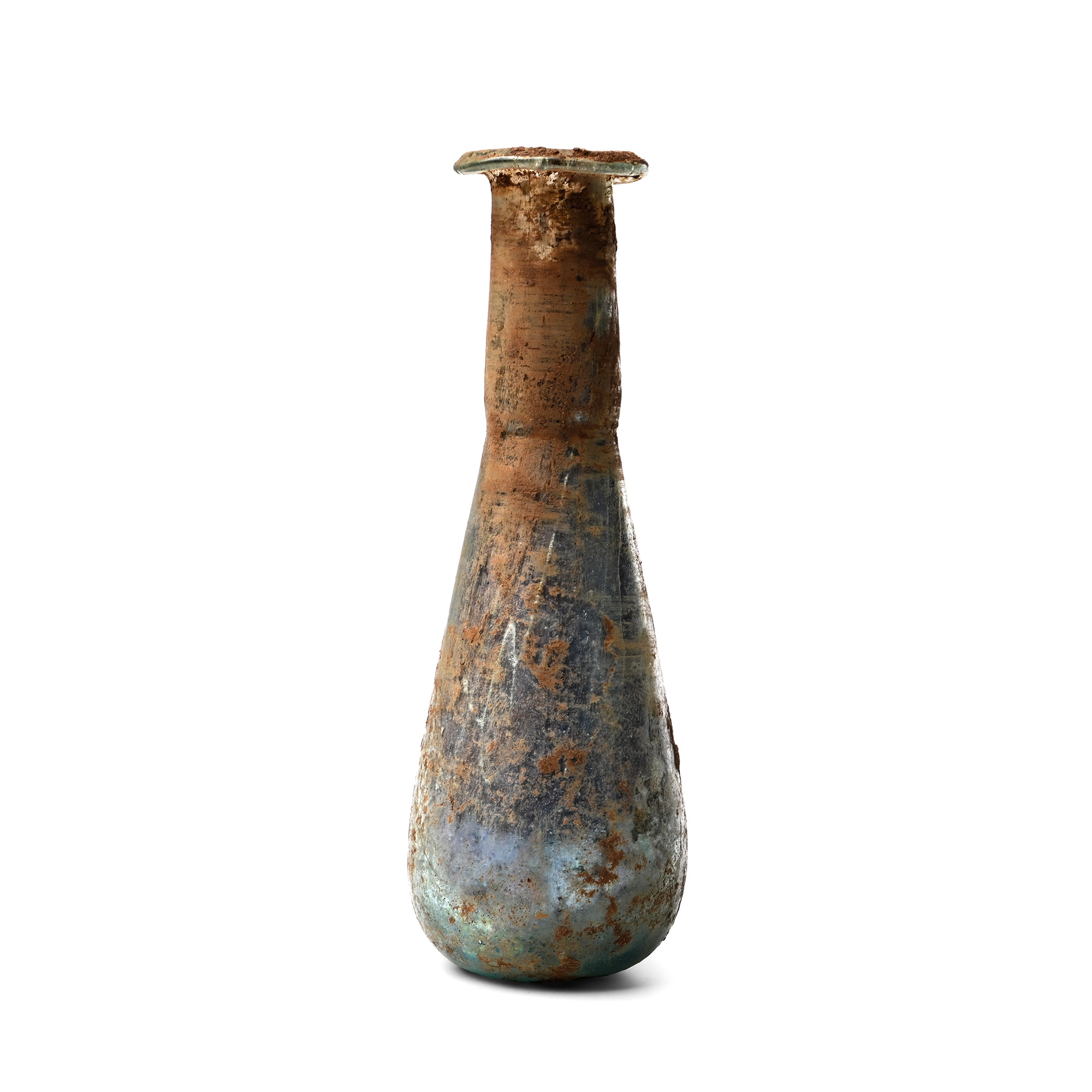 Roman Blue Glass Flask