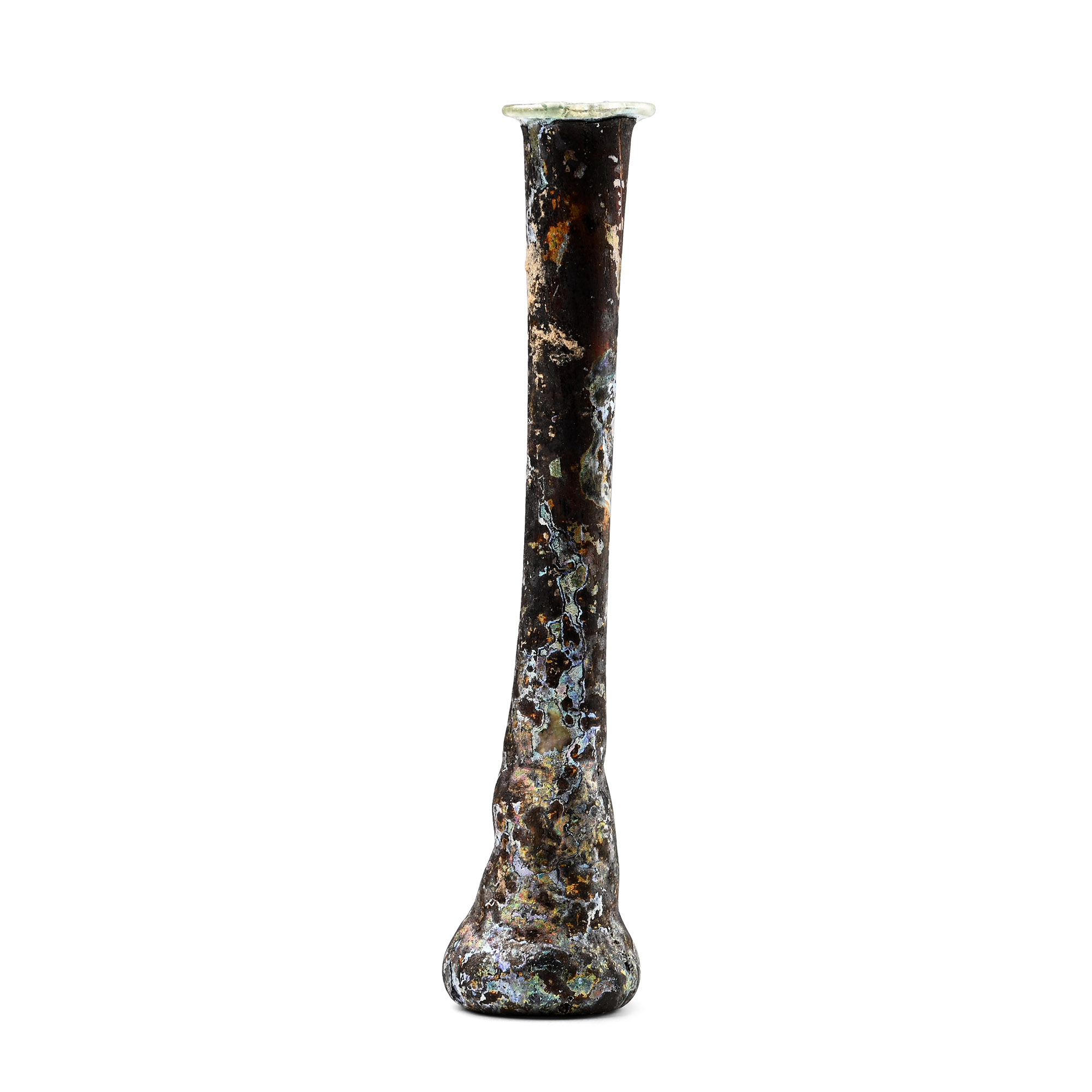 Roman Iridescent Glass Flask