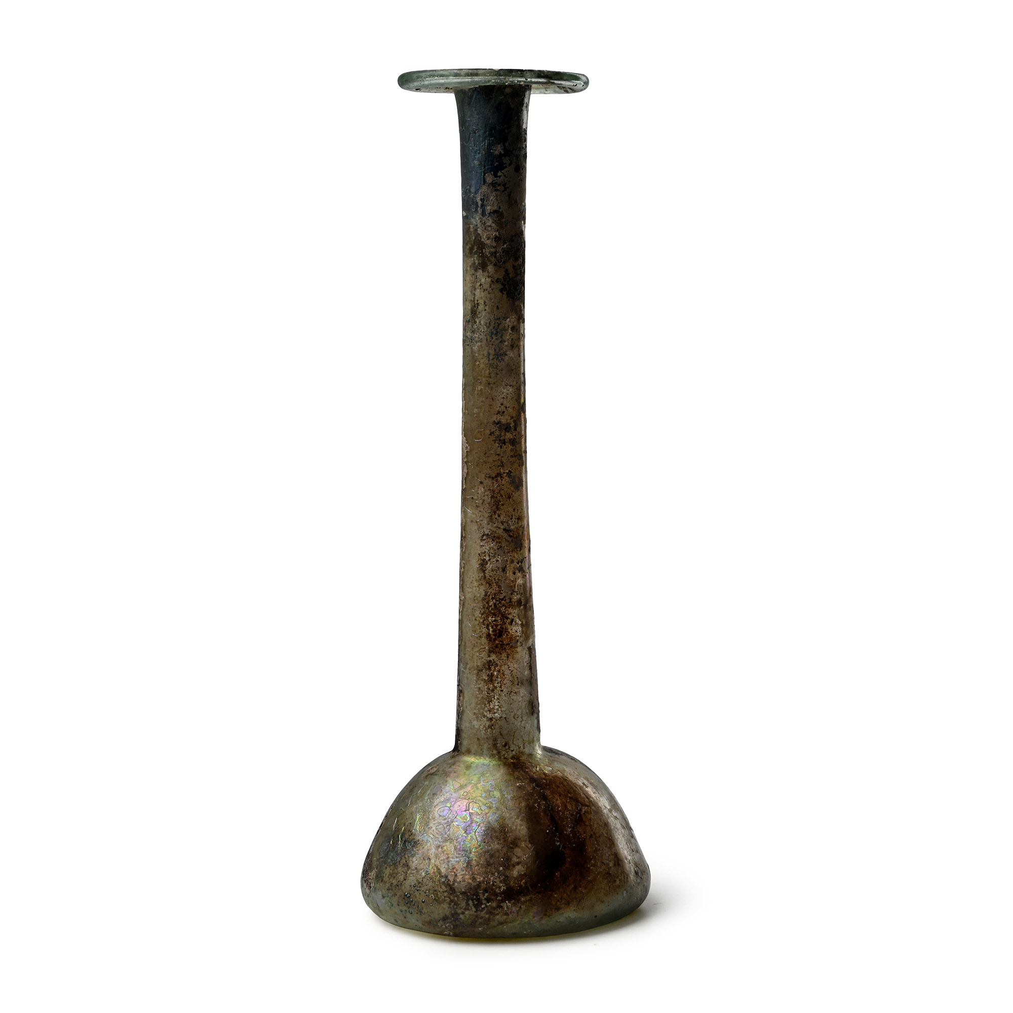 Roman Green Glass Flask