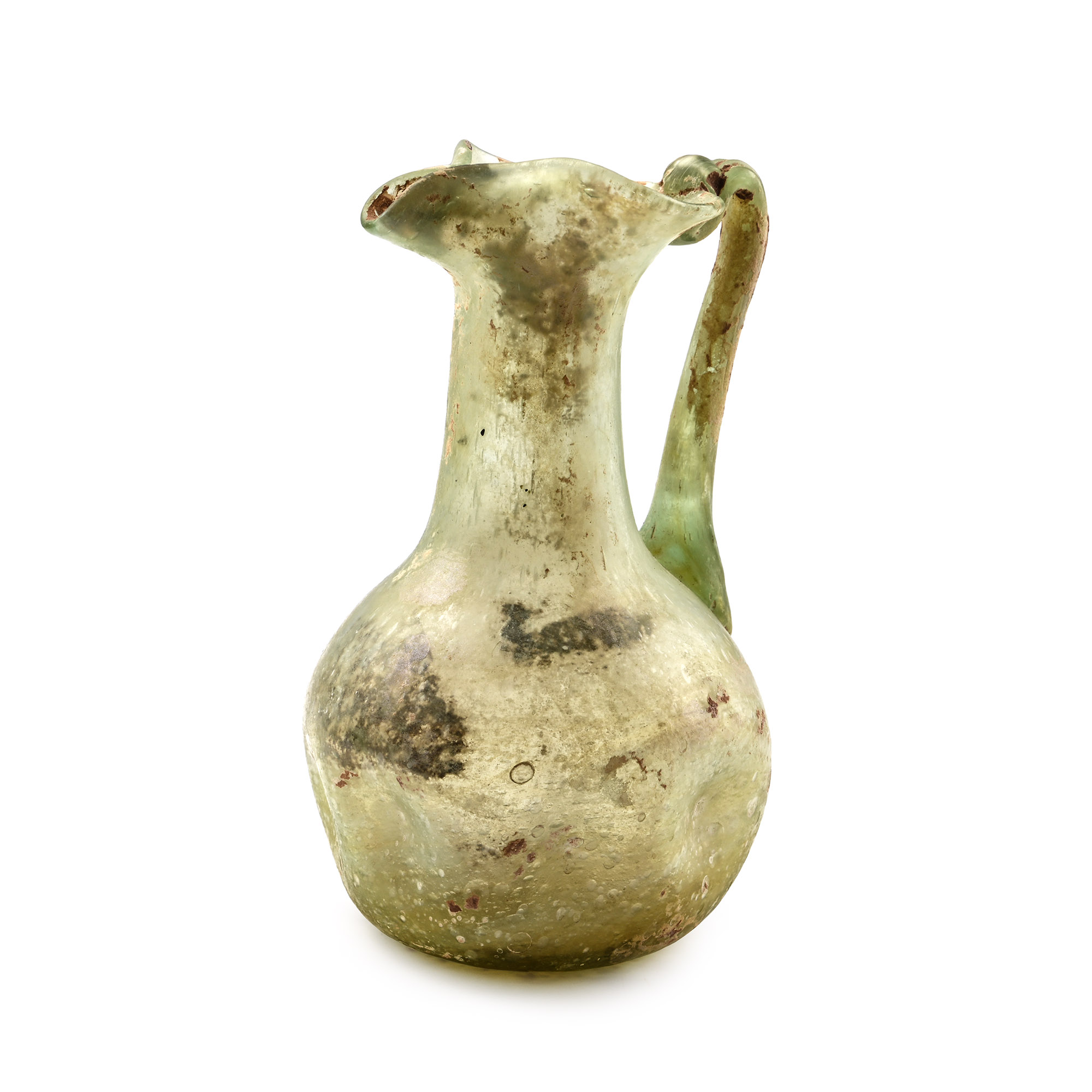 Roman Green Glass Juglet