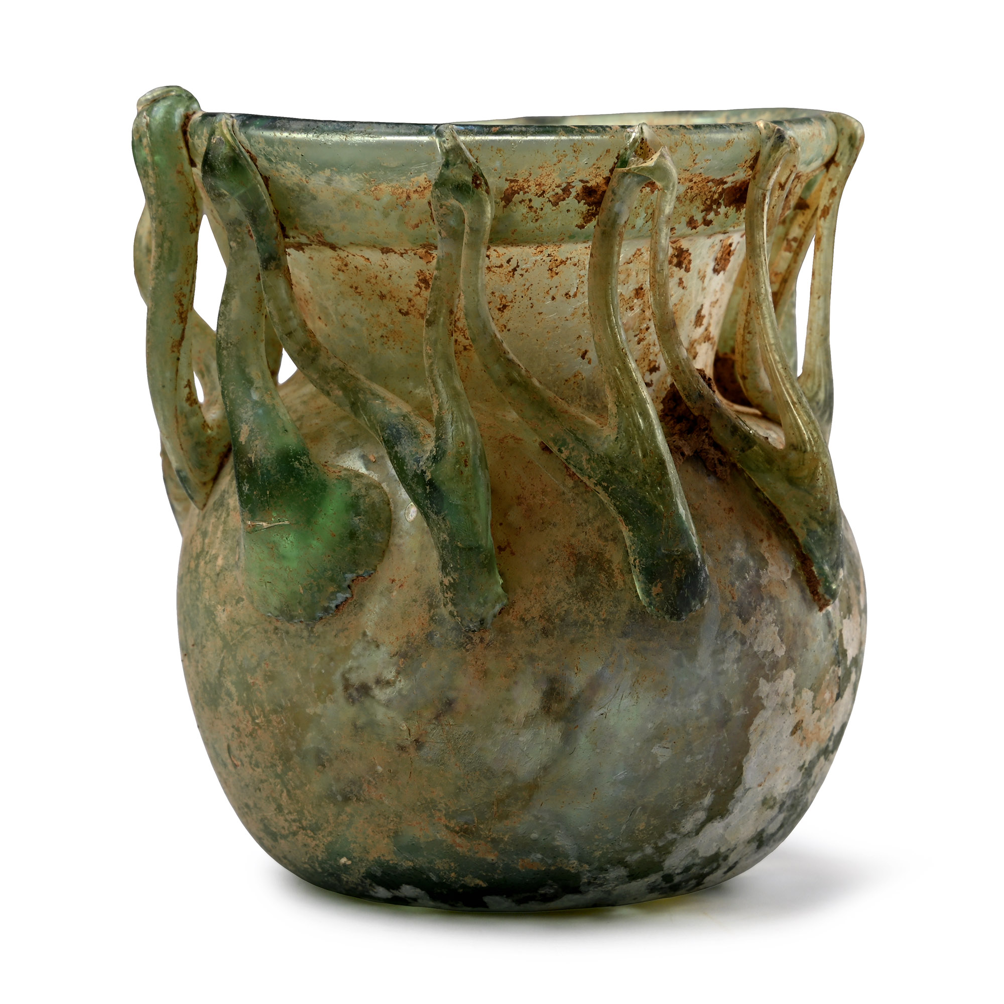 Roman Glass Jar with Looped Trail