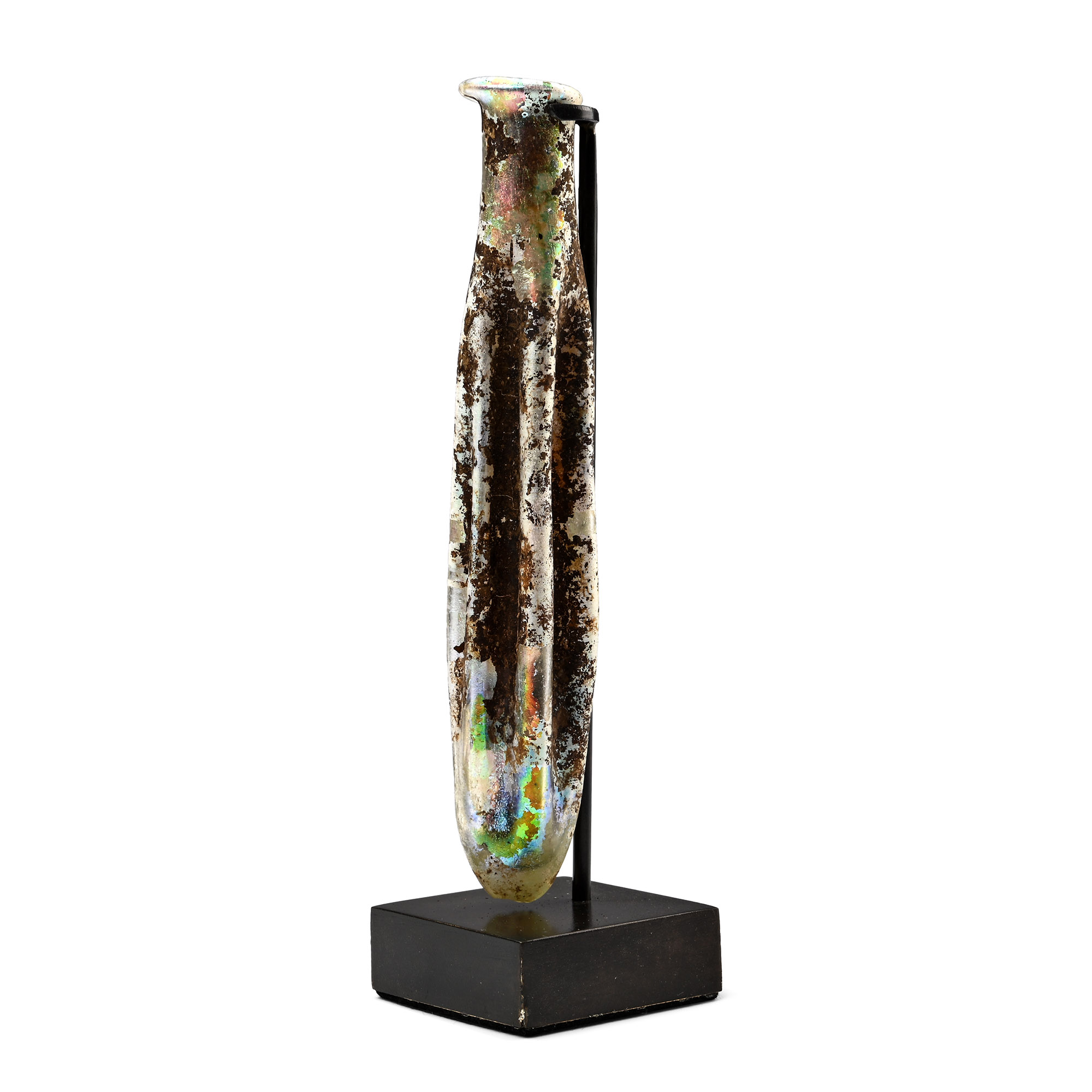 Roman Iridescent Glass Bottle