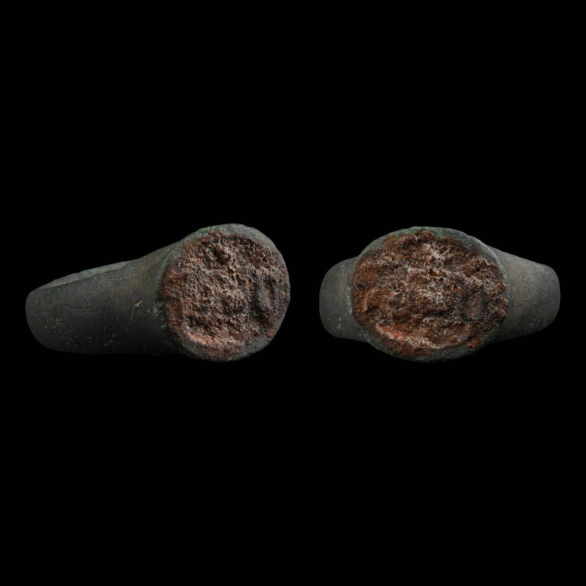 Roman Bronze Ring with Snake
