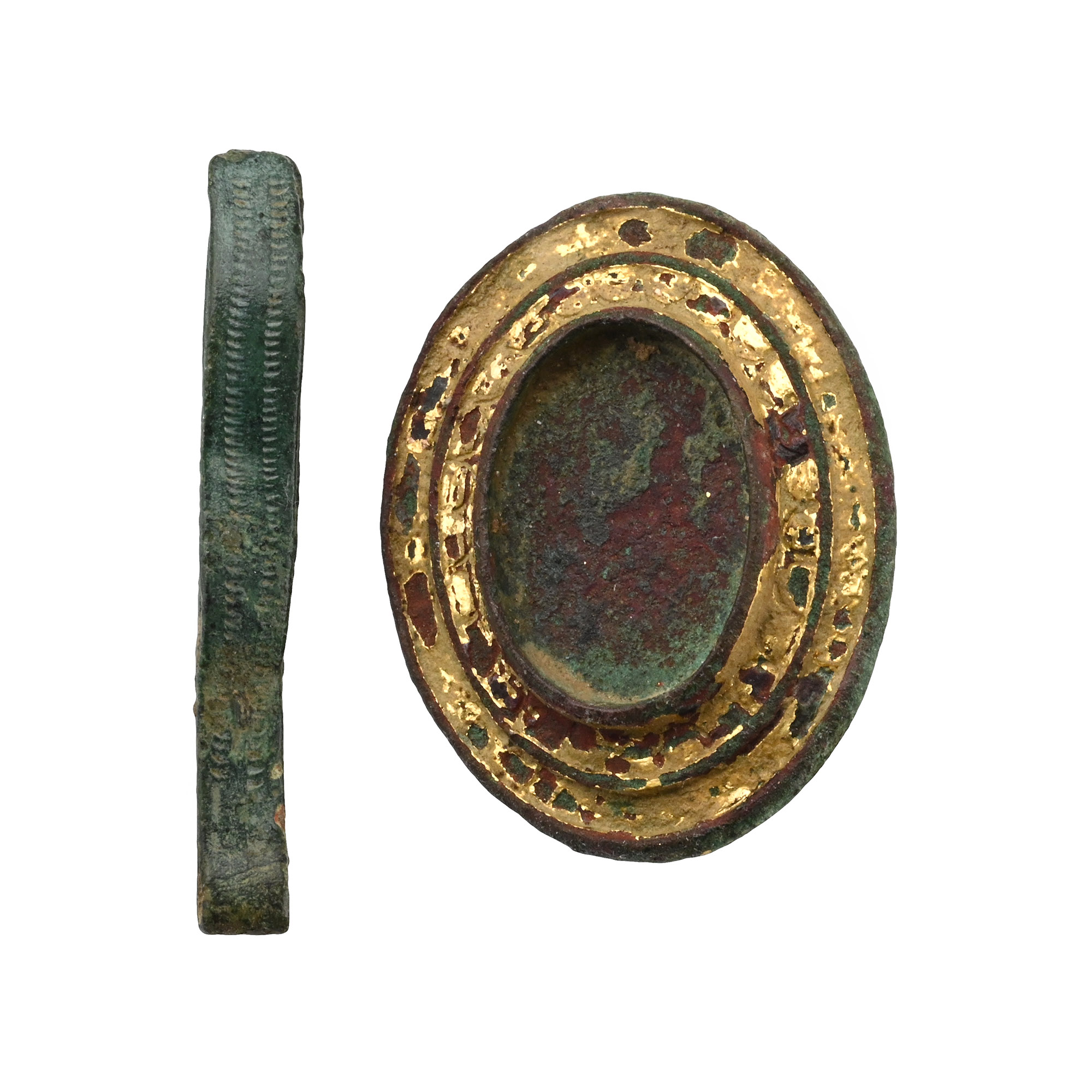 Roman Gilt Bronze Brooch and Medieval Tweezers