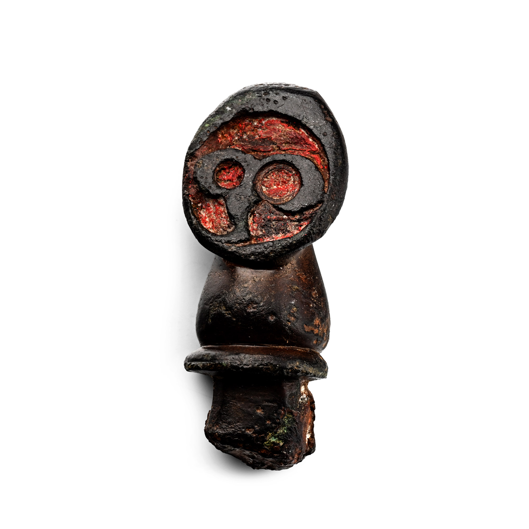 Celtic Enamelled Bronze Chariot Lynch Pin Terminal