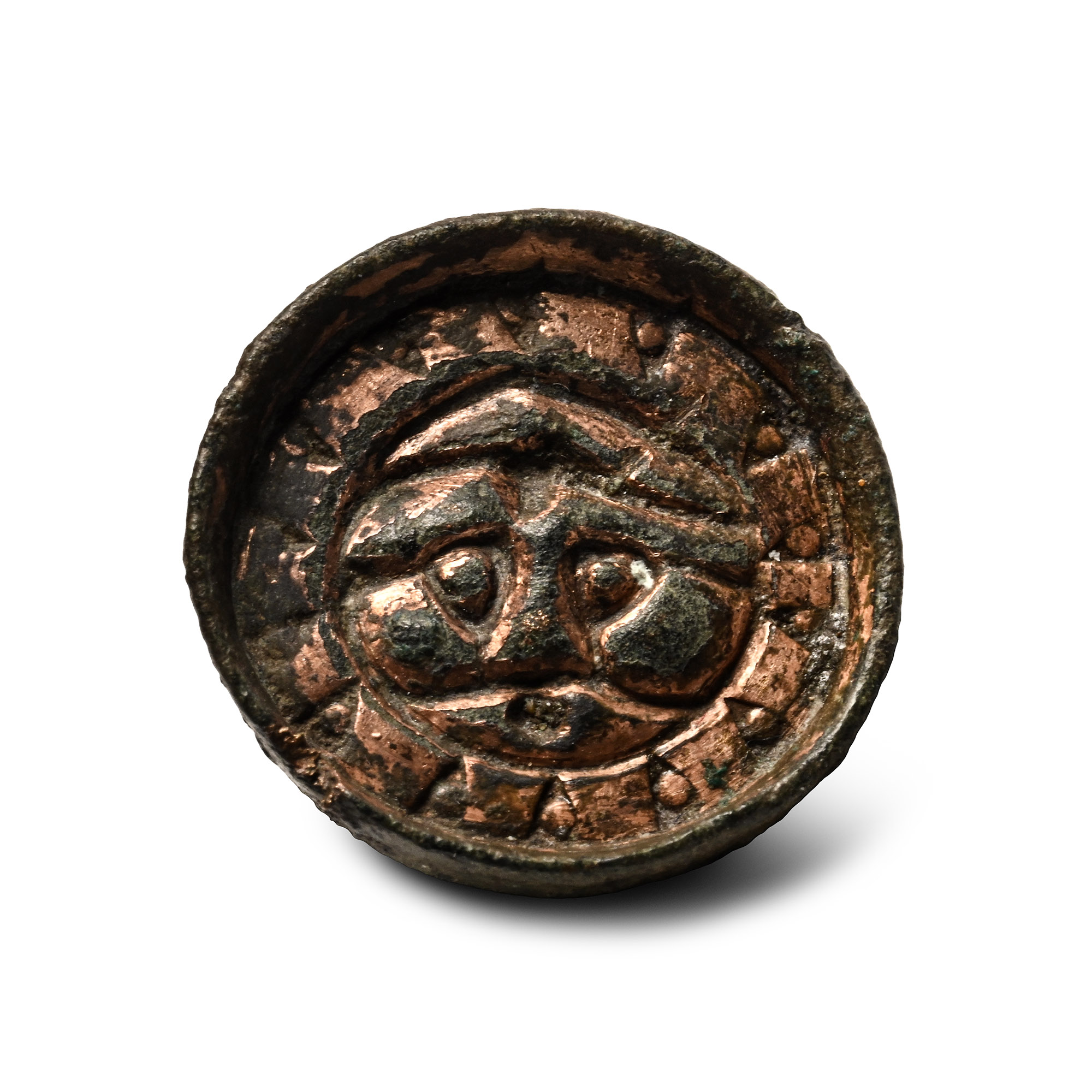 Anglo-Saxon Gilt Bronze Button Brooch