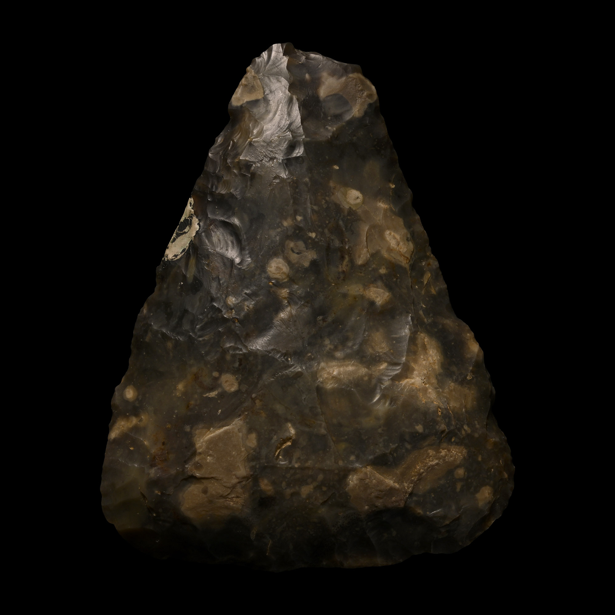 Stone Age Acheulean Triangular Knapped Flint Hand Axe