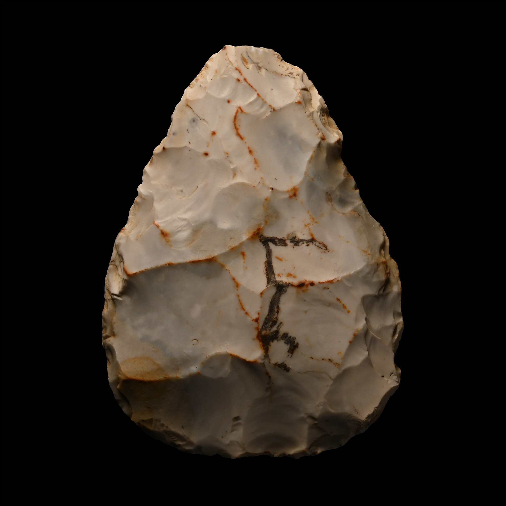 Stone Age Acheulean Triangular Knapped Flint Hand Axe