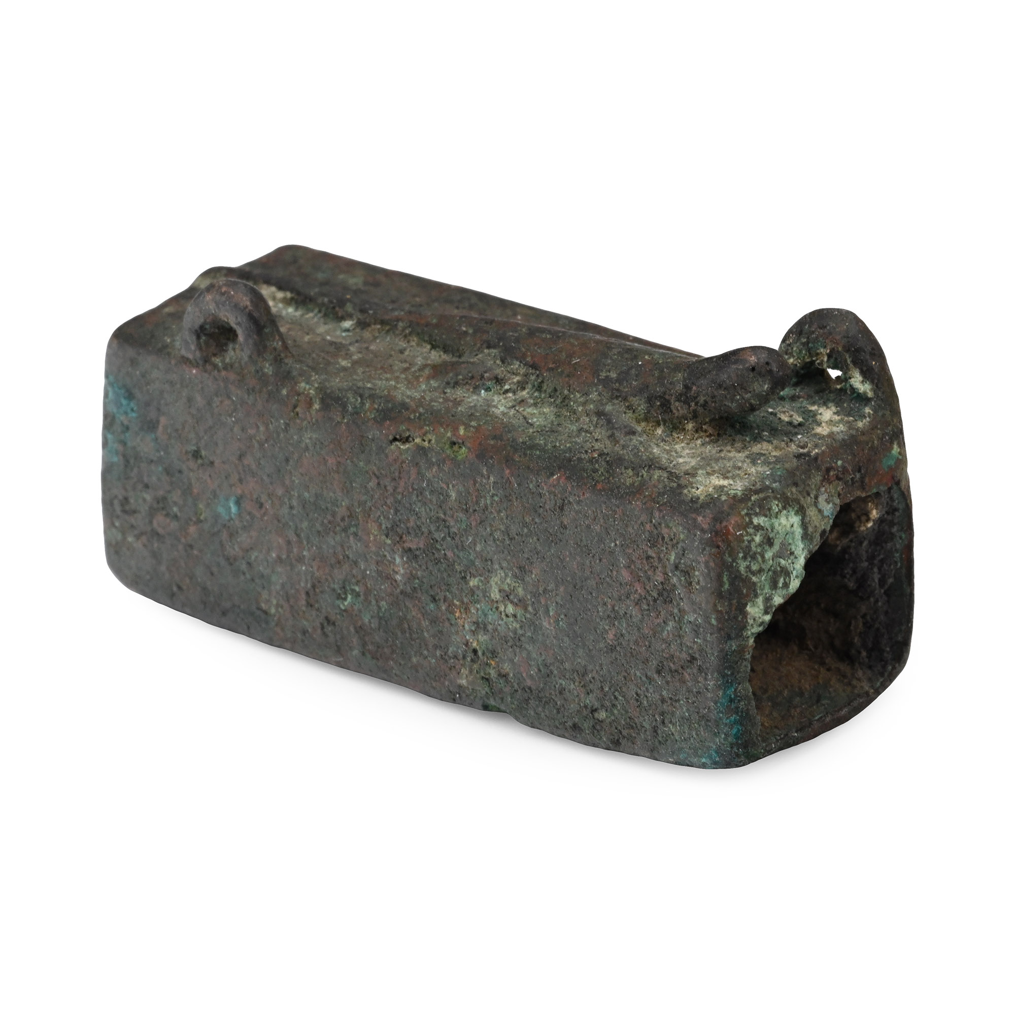 Roman Bronze Padlock Barrel with Lizard