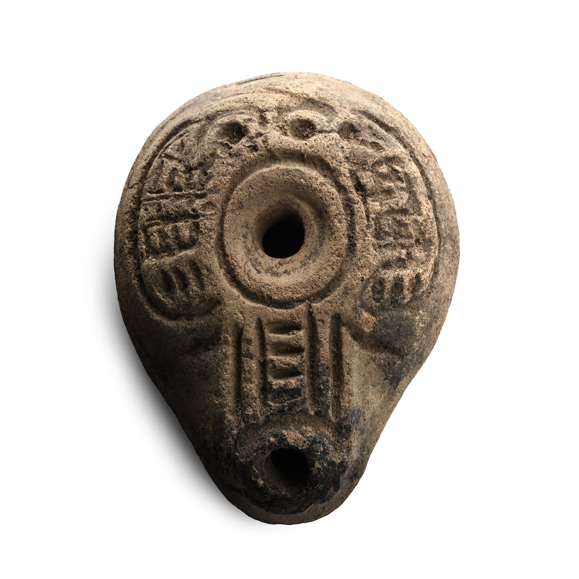 Romano-Egyptian Terracotta Frog Lamp