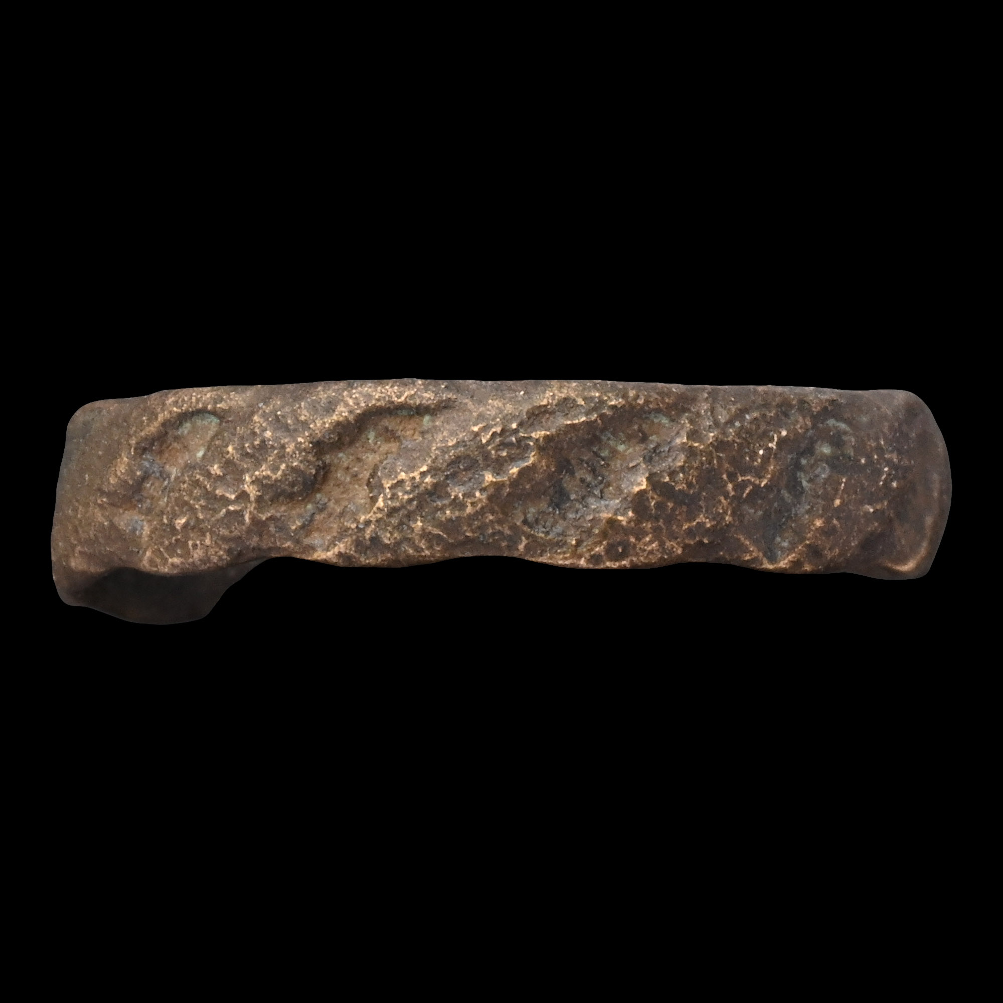 Medieval Bronze Ring with Ropework Design