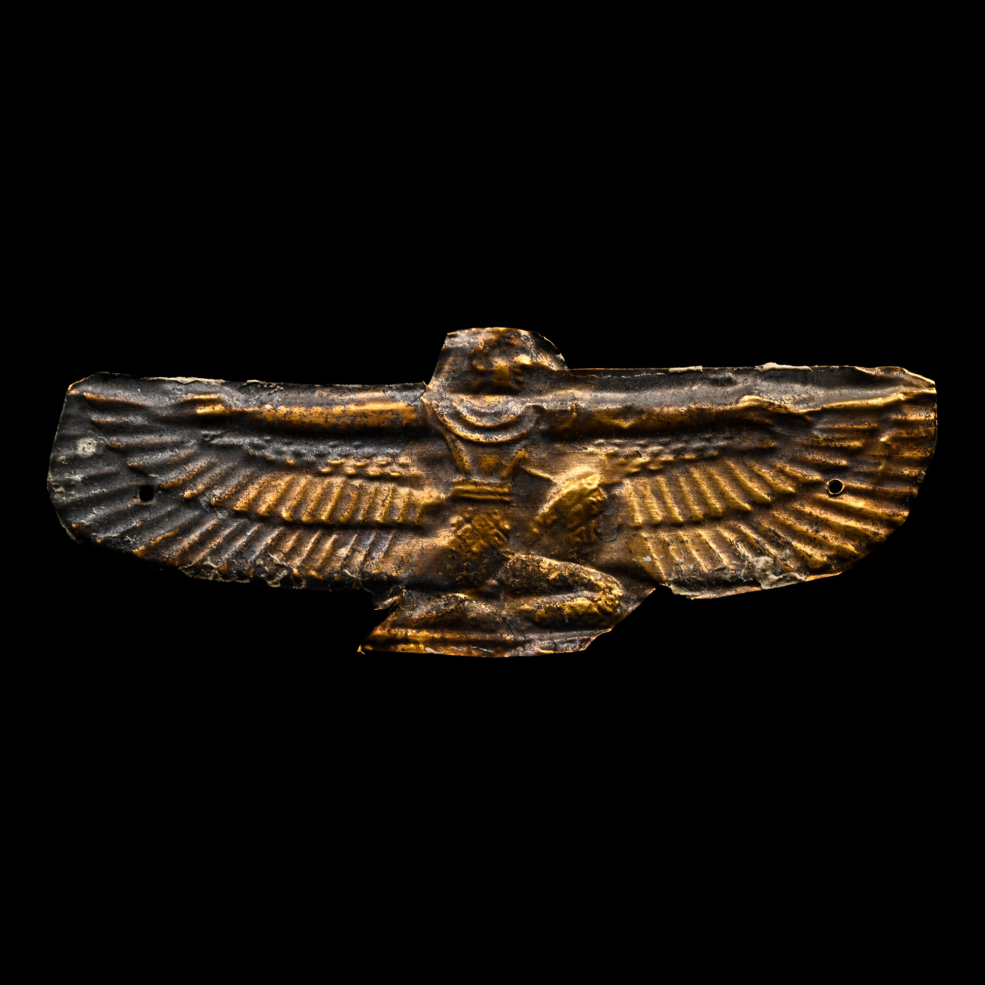 Egyptian Gold Plaque with Winged Goddess